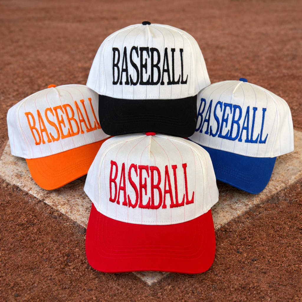 Baseball Pinstripe Two Tone Hats