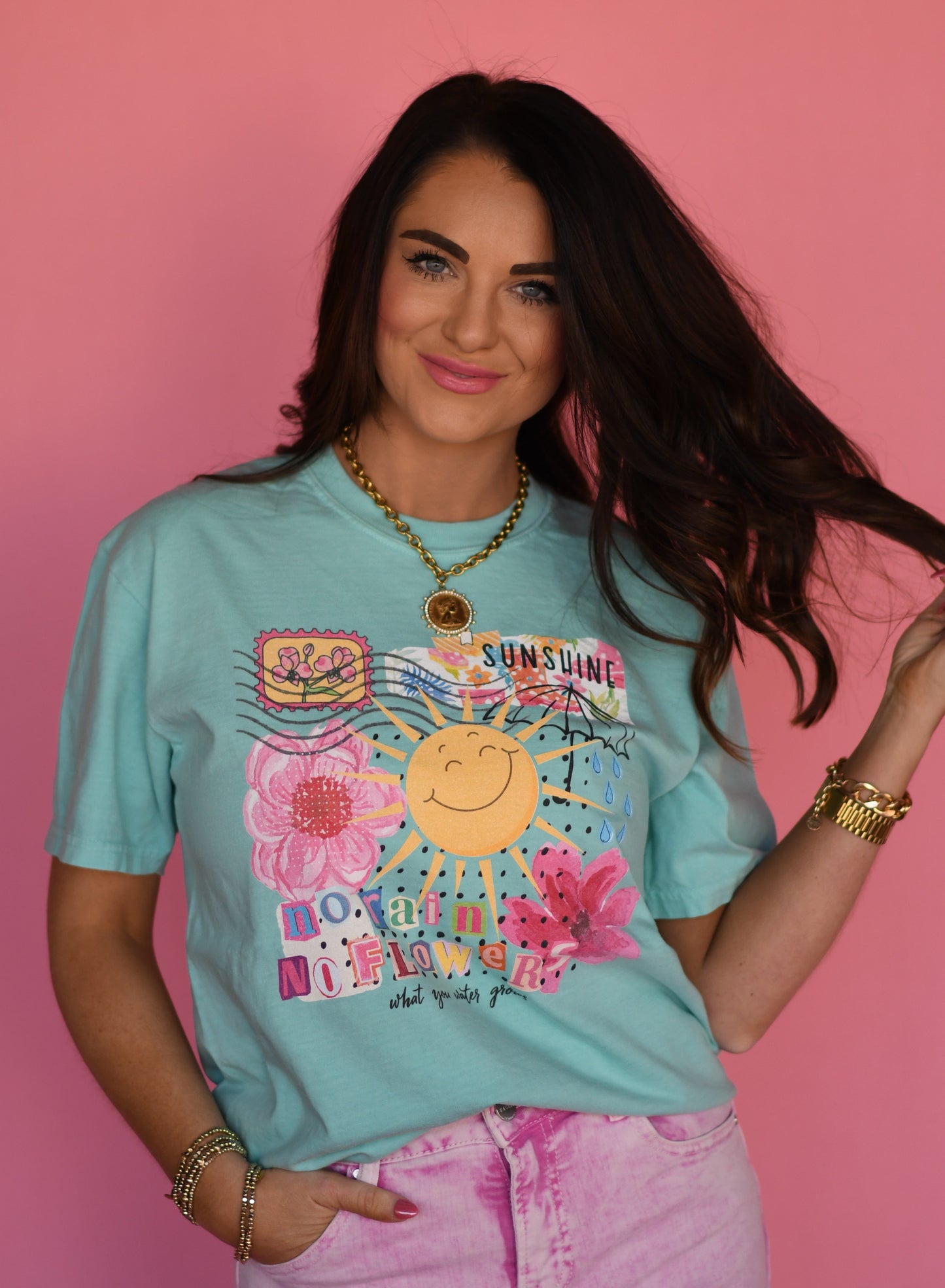 No Rain No Flowers Collage Tee