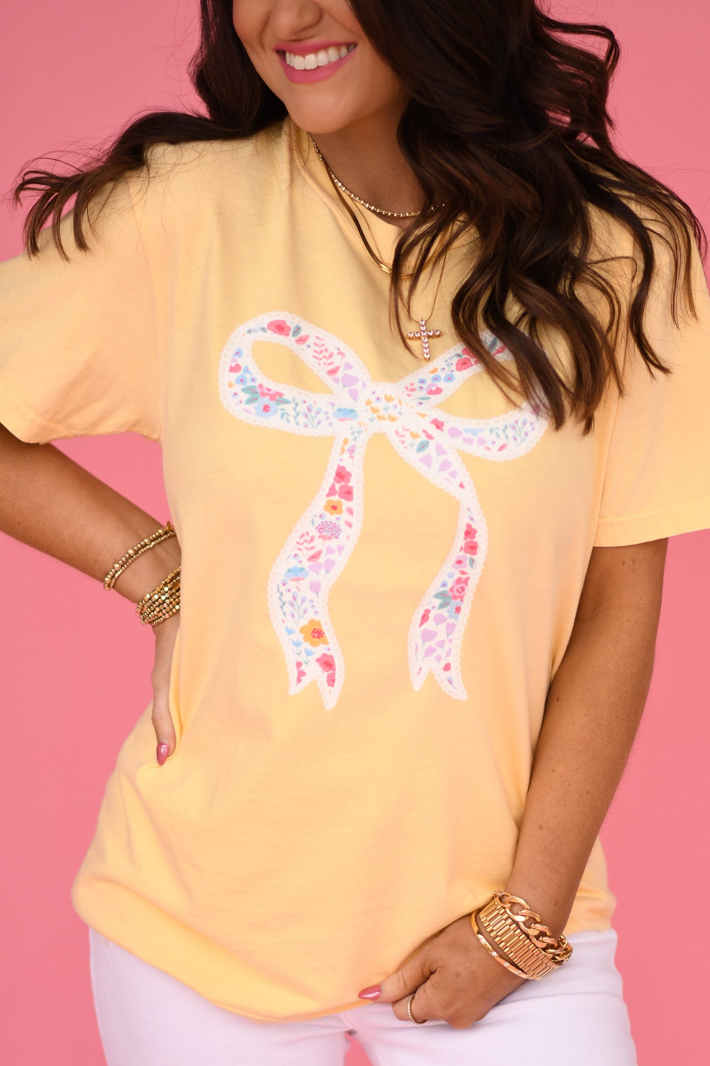 Floral Bow Tee