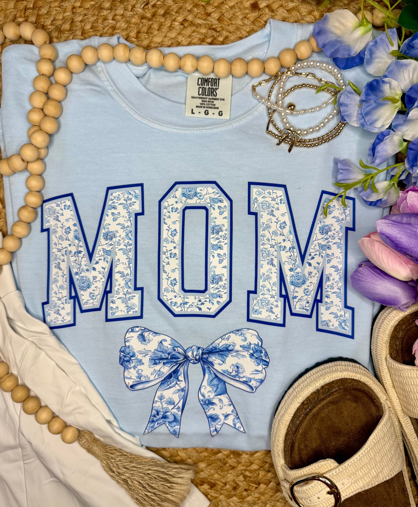 Floral Mom Bow Tee