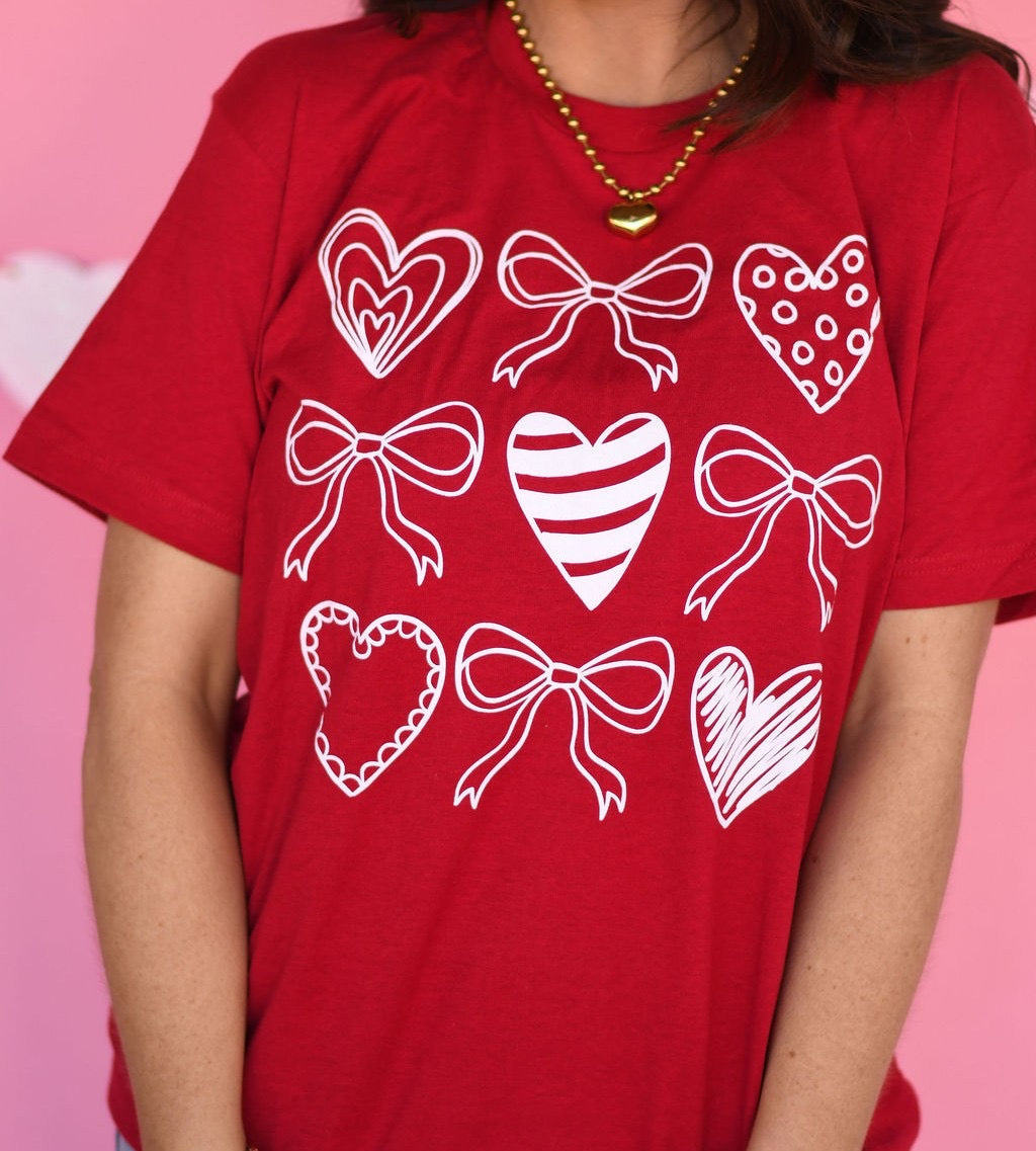 *SALE* RTS Bows & Hearts Tee