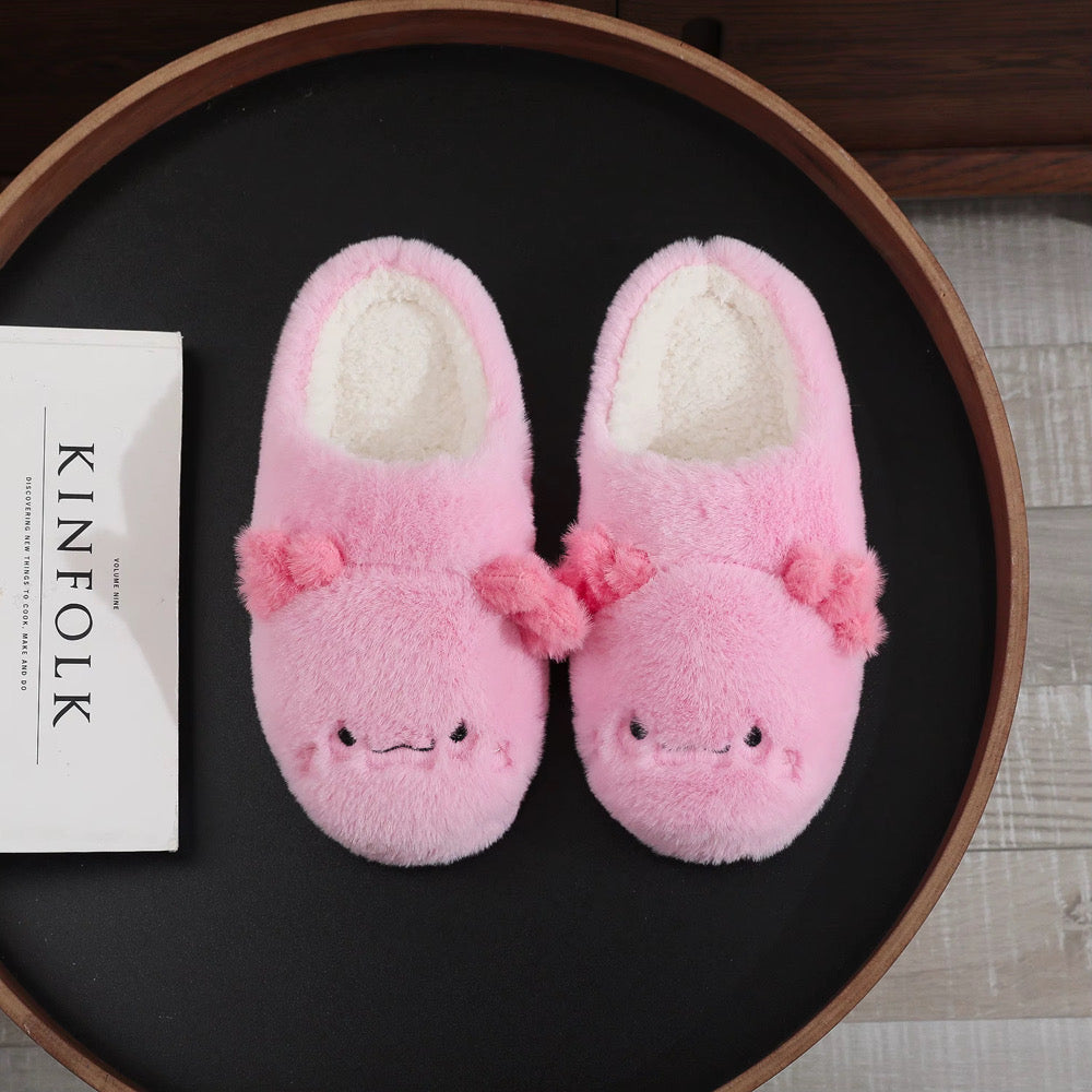 Fuzzy Axolotl Slippers *CIJ SPECIAL*