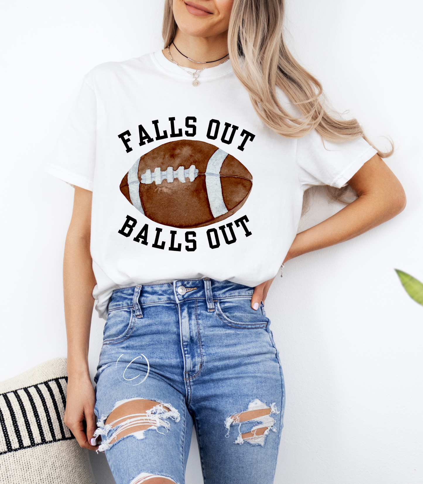 Falls Out Balls Out Watercolor Graphic Tee