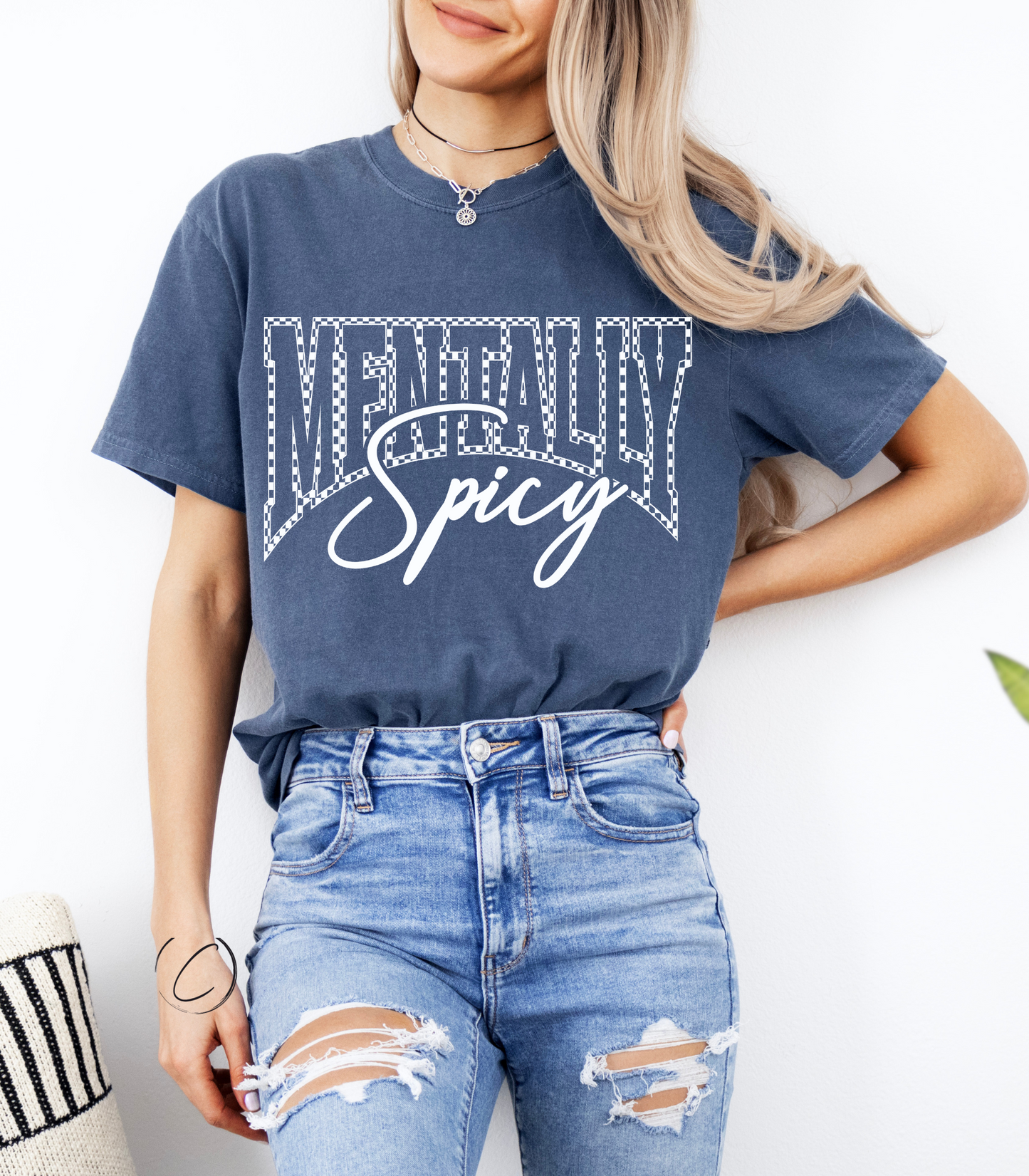 Mentally Spicy Check Graphic Tee