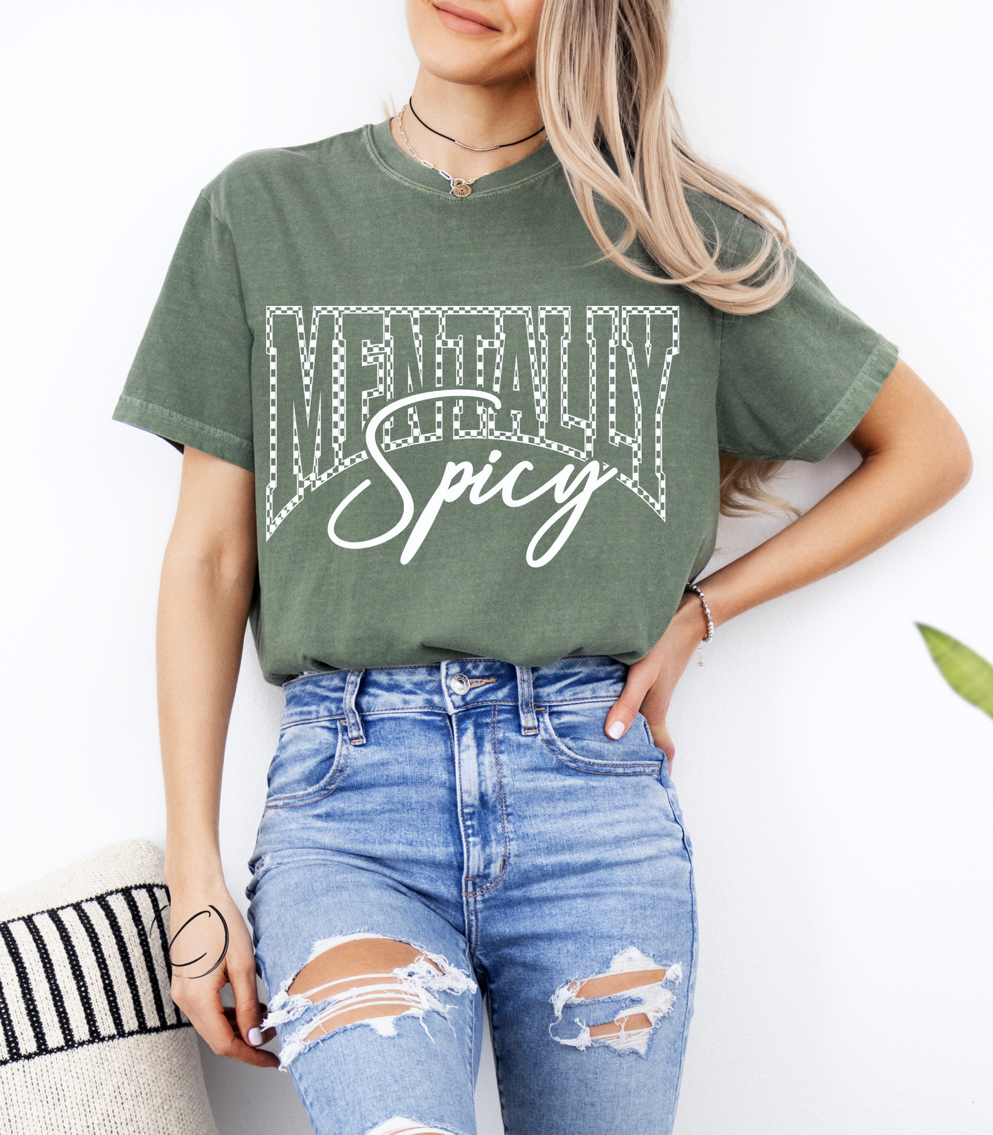 Mentally Spicy Check Graphic Tee