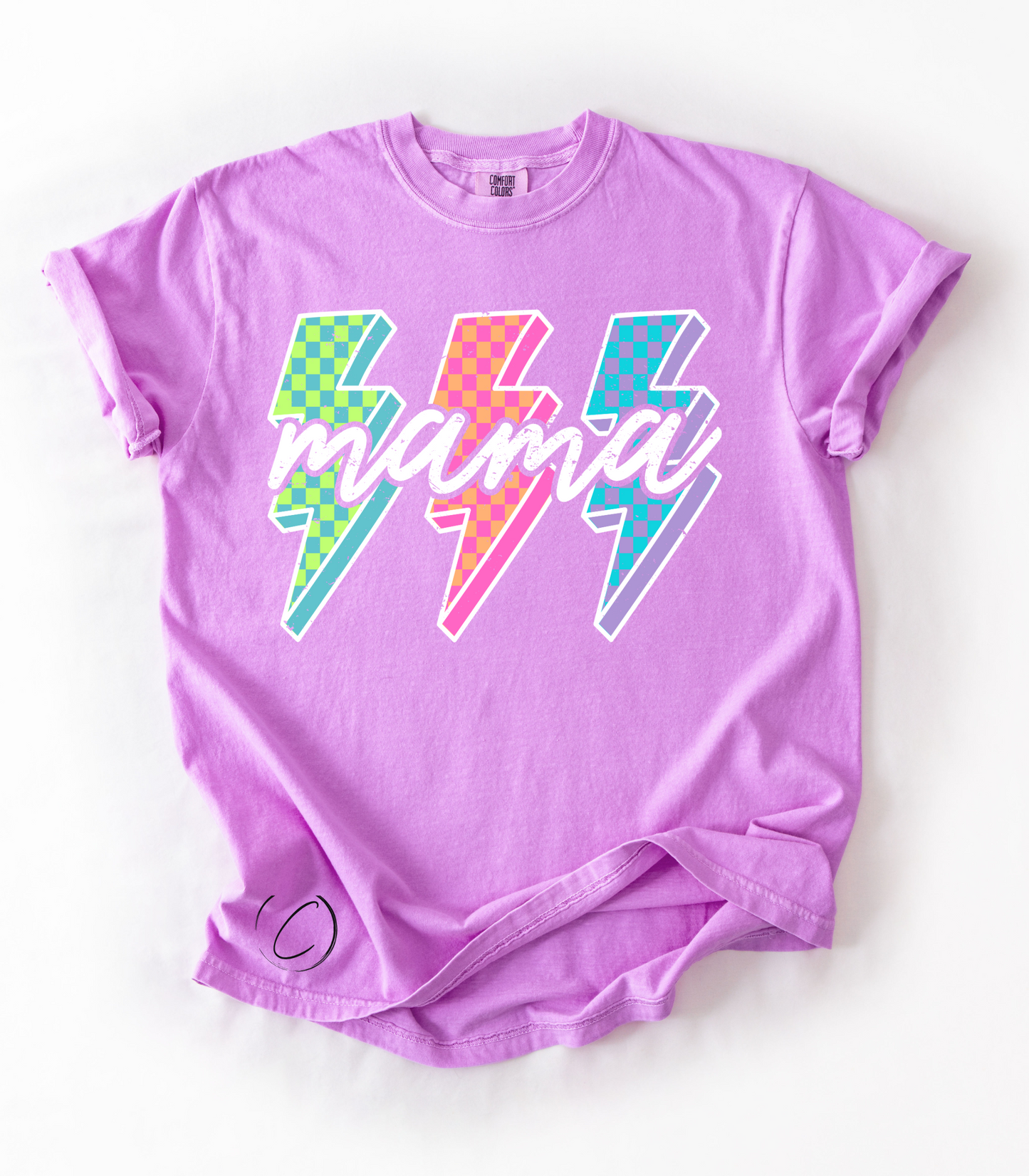 Lightening Check MAMA Graphic Tee