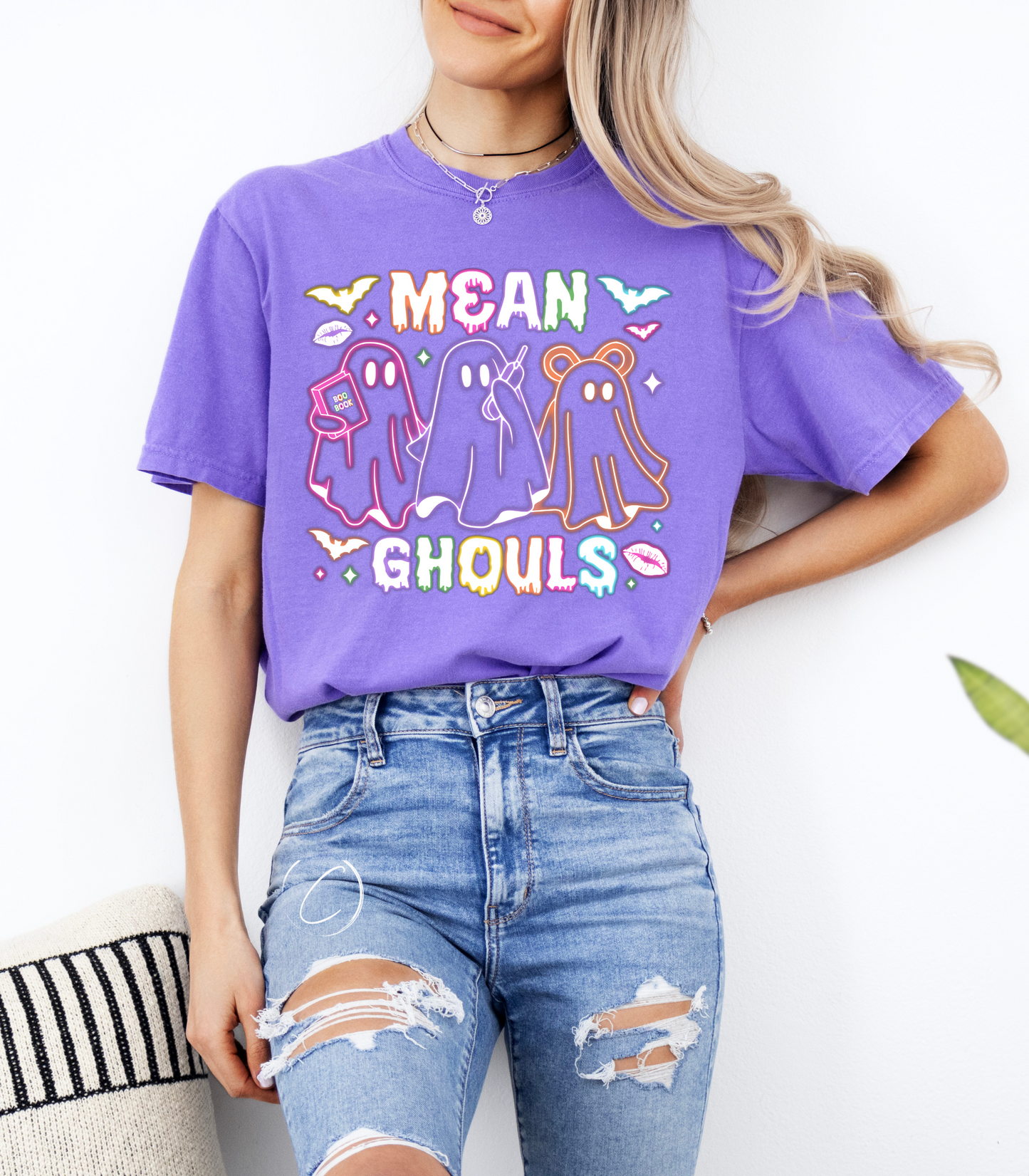Neon Mean Ghouls Graphic Tee