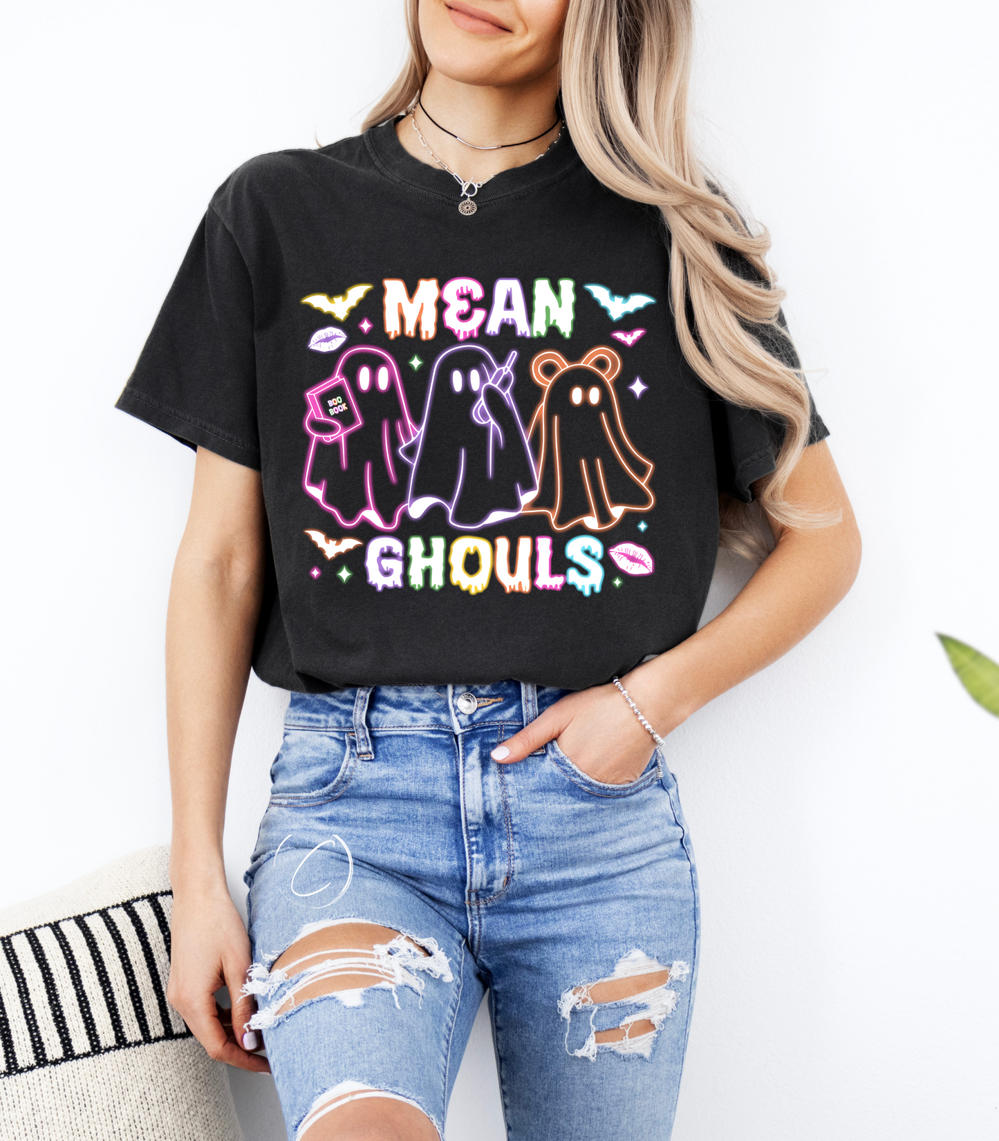 Neon Mean Ghouls Graphic Tee