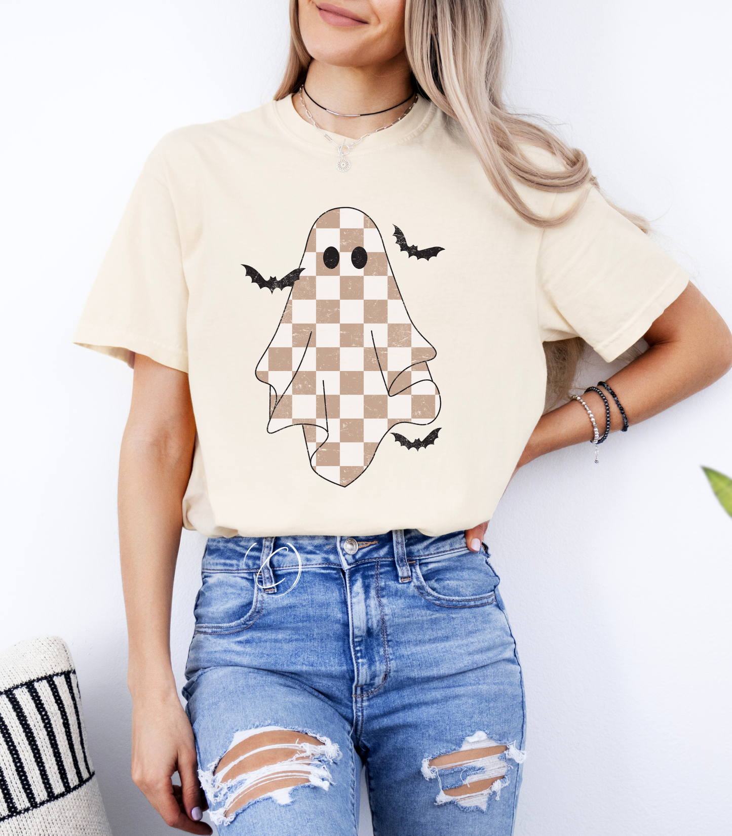 Checkered Ghost Graphic Tee