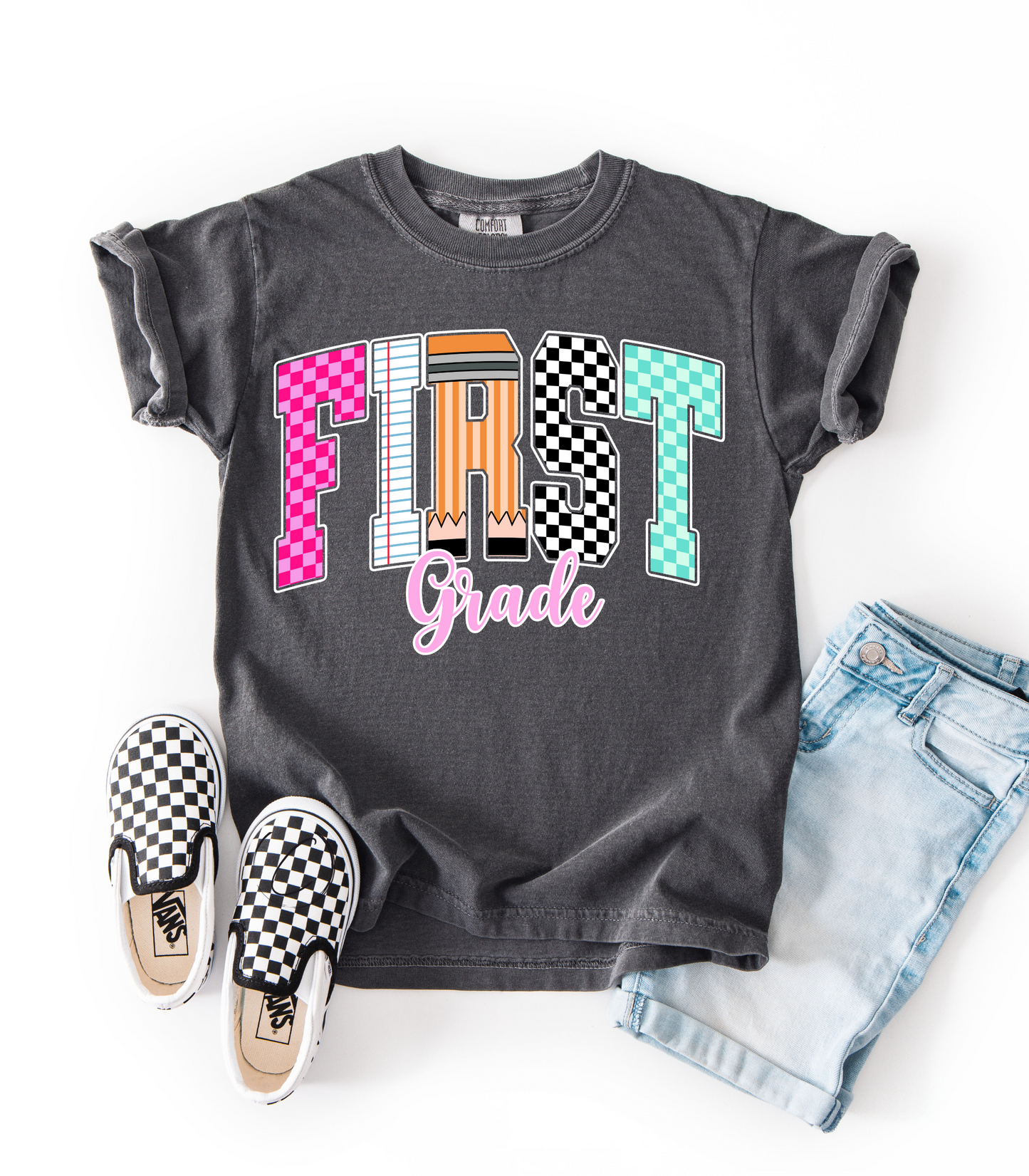 First Grade Youth Grade School Graphic Tee