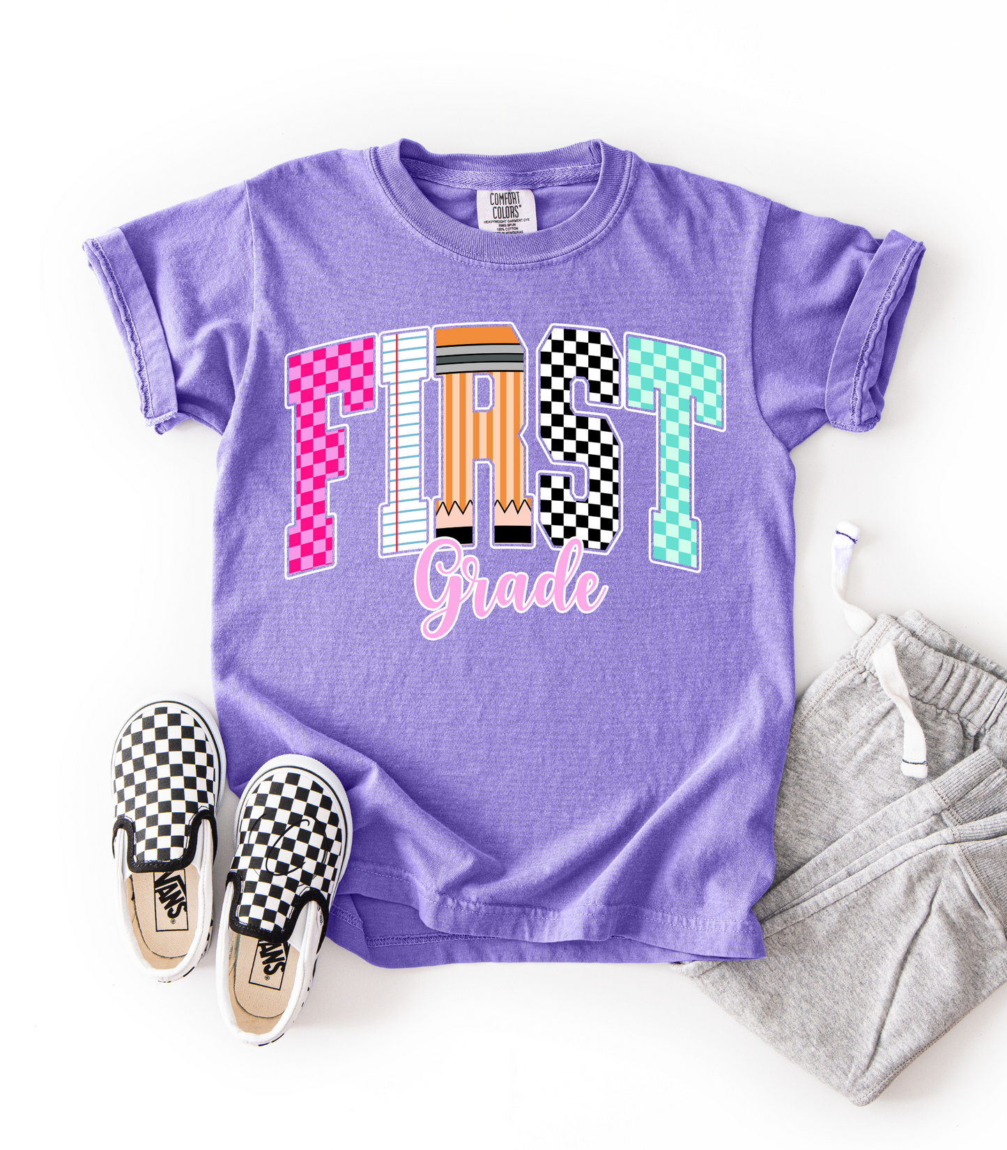 First Grade Youth Grade School Graphic Tee