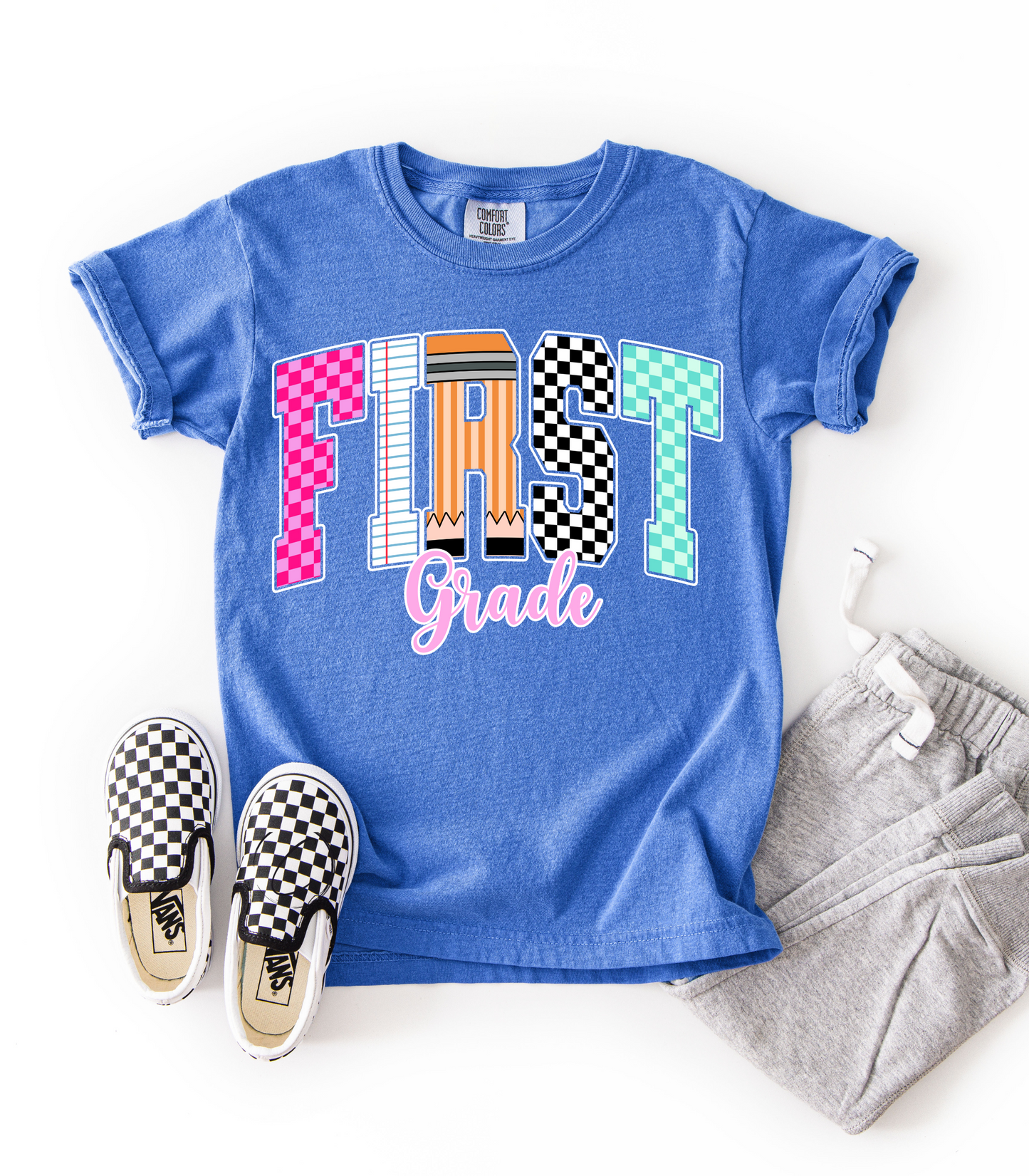 First Grade Youth Grade School Graphic Tee