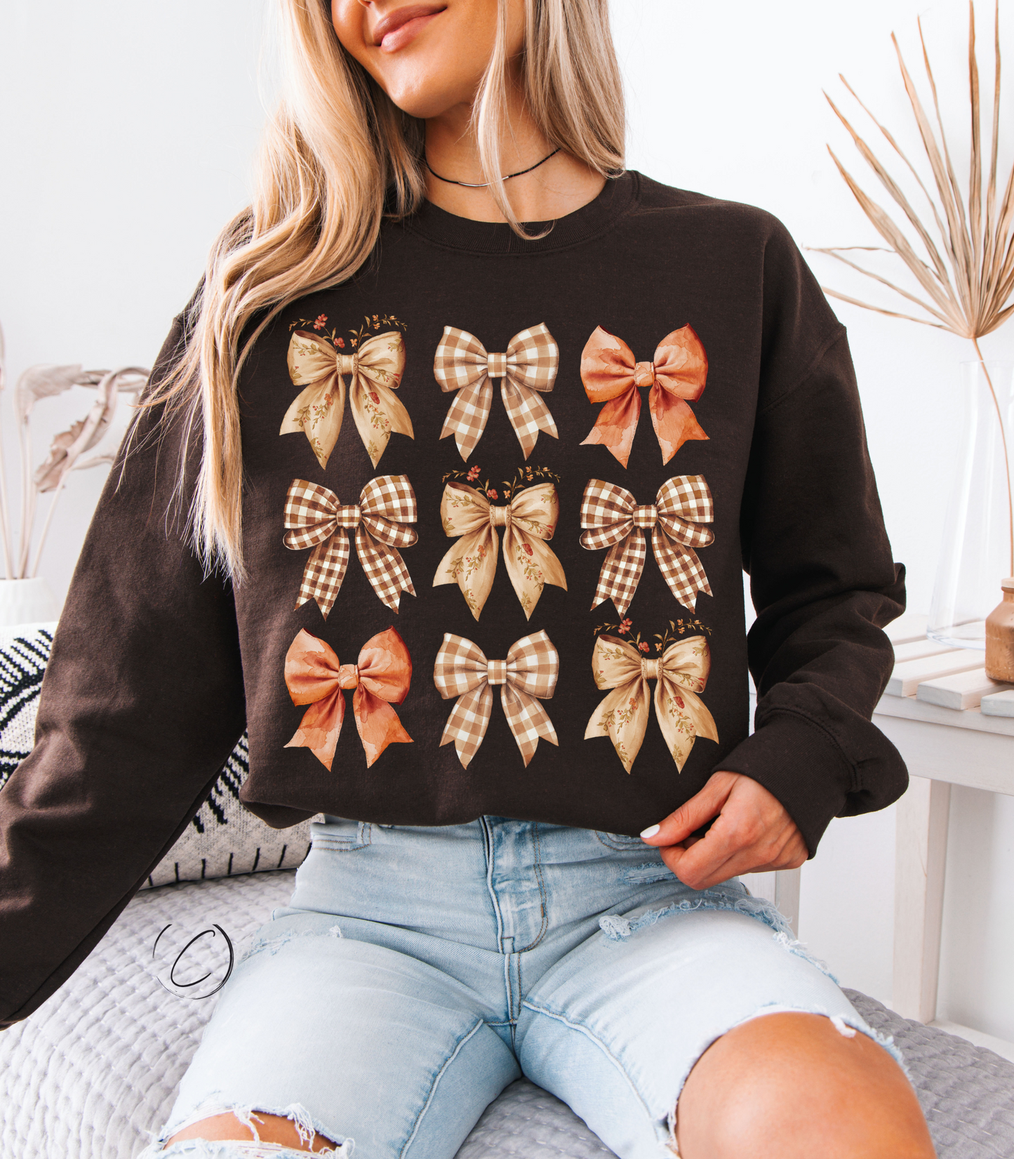 Fall Coquette Bows Sweatshirt