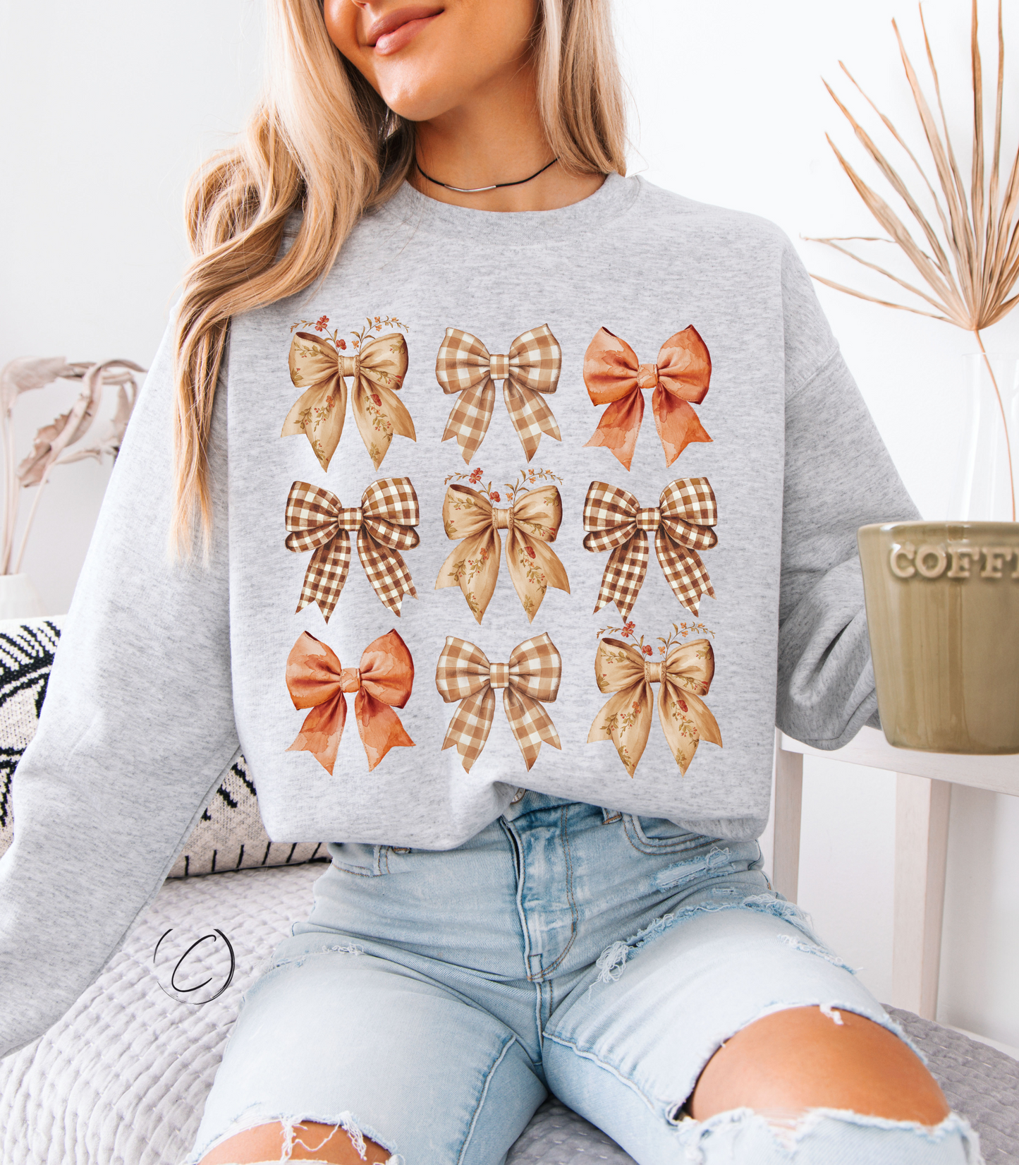 Fall Coquette Bows Sweatshirt