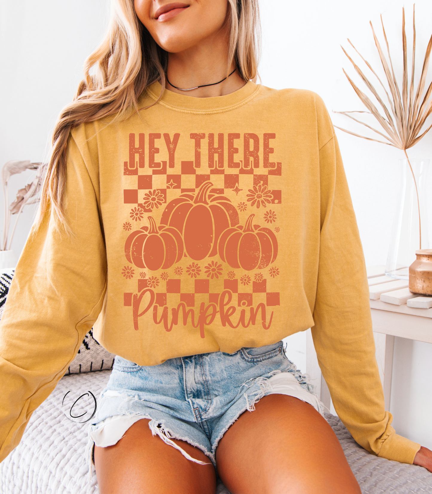 Hey There Pumpkin Long Sleeve Graphic Tee
