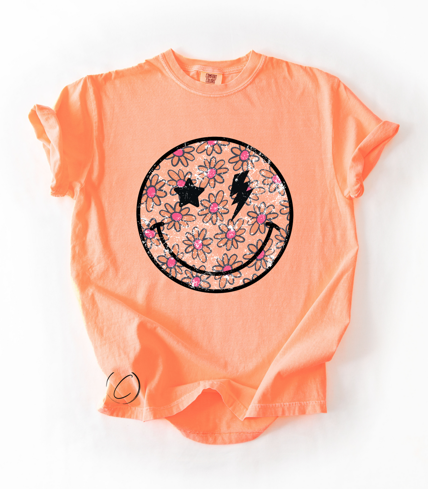 Boho Floral Smile Graphic Tee