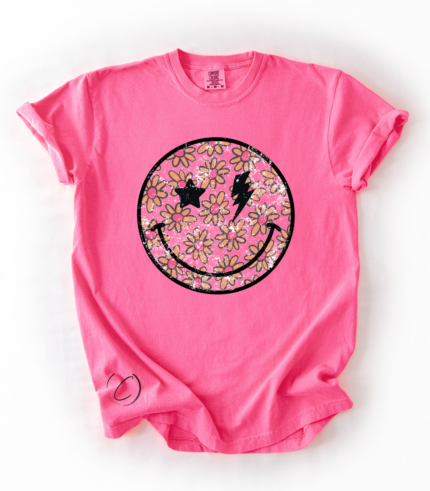 Boho Floral Smile Graphic Tee