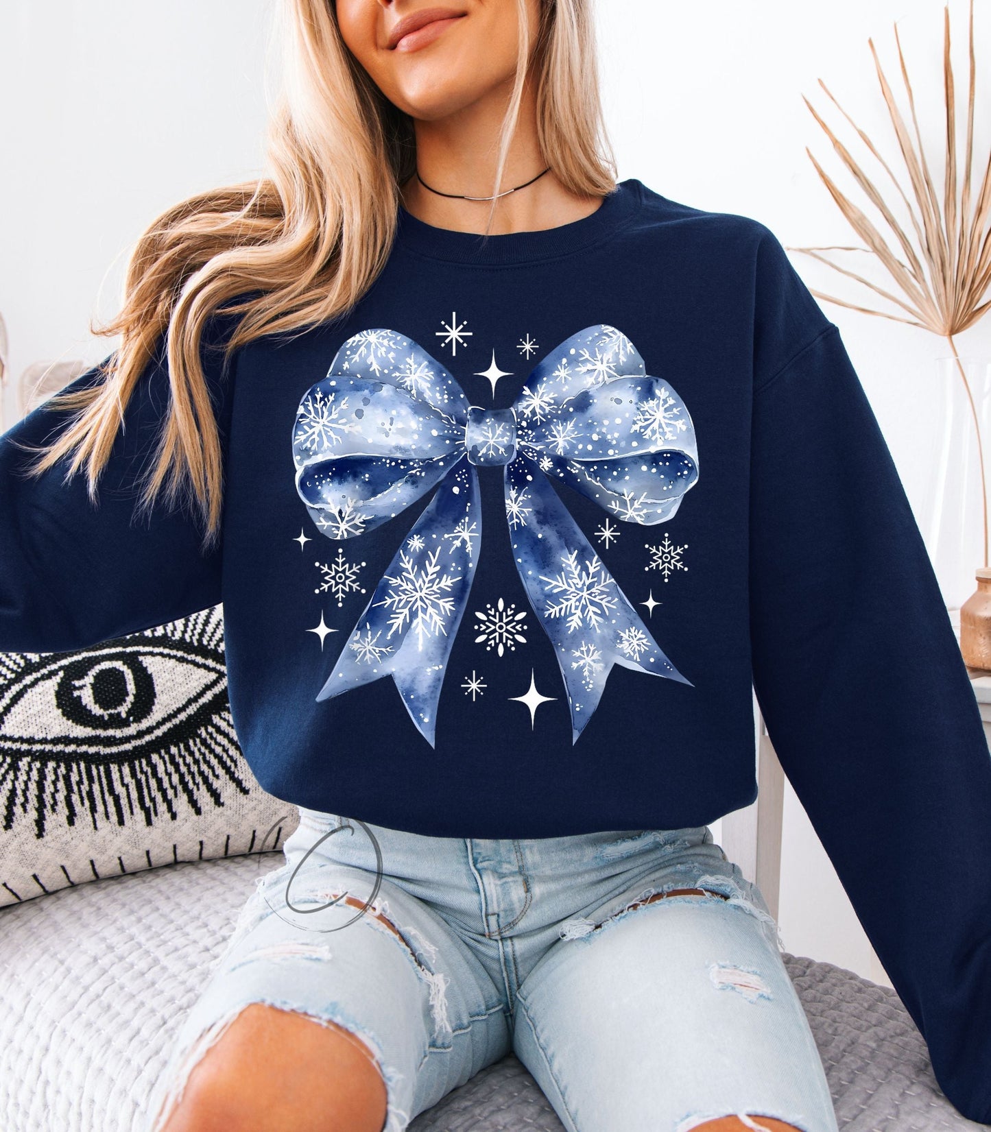 Winter Wishes Bow Sweatshirt