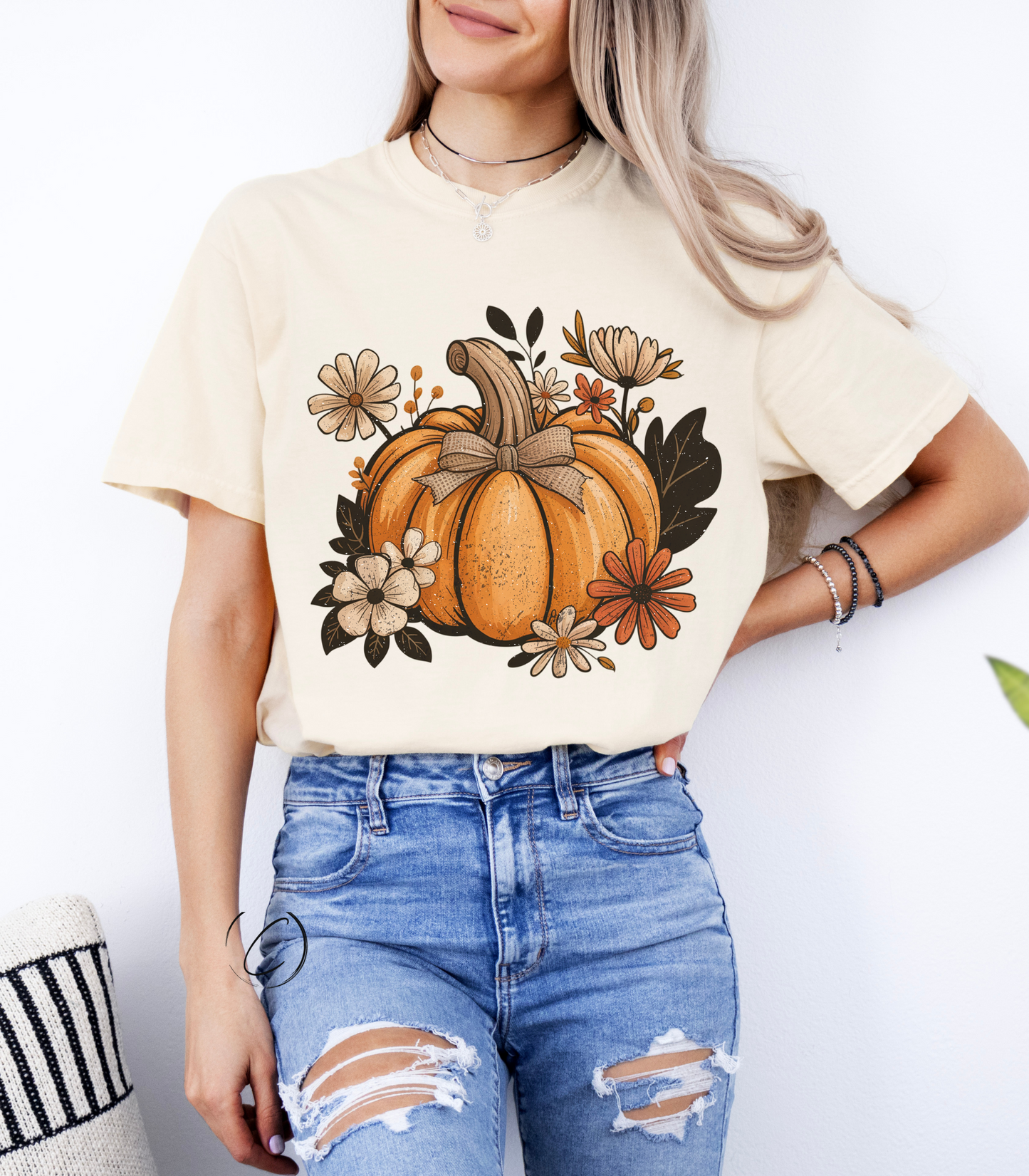 Boho Pumpkin Coquette Graphic Tee