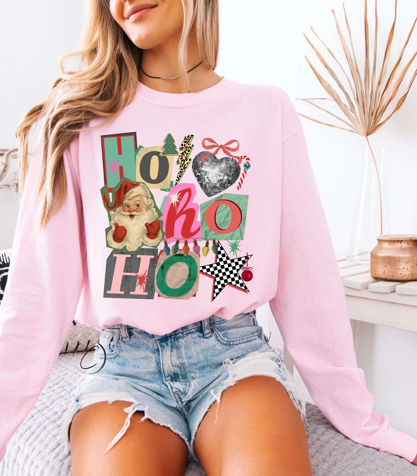 Y2K Ho Ho Ho Long Sleeve Graphic Tee