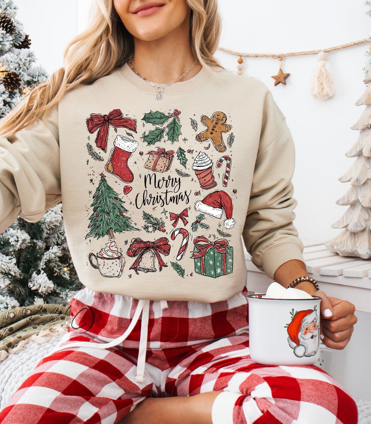 Retro Christmas Collage Sweatshirt