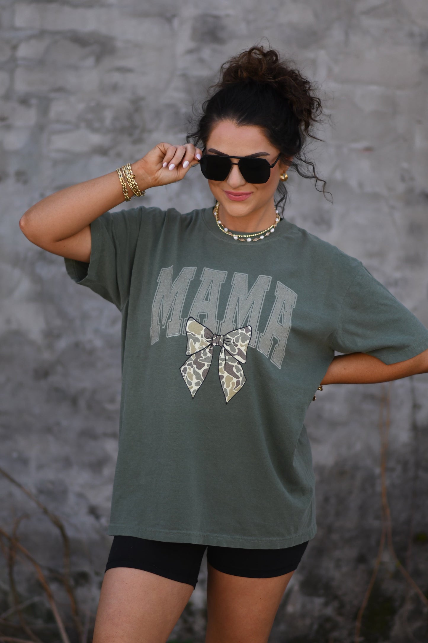 Mama Camo Bow Tee