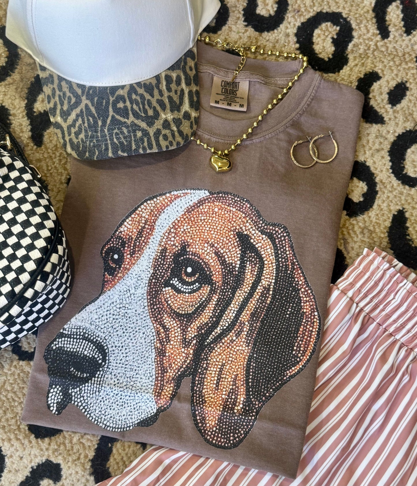 Hound Faux Rhinestone Dog Tee