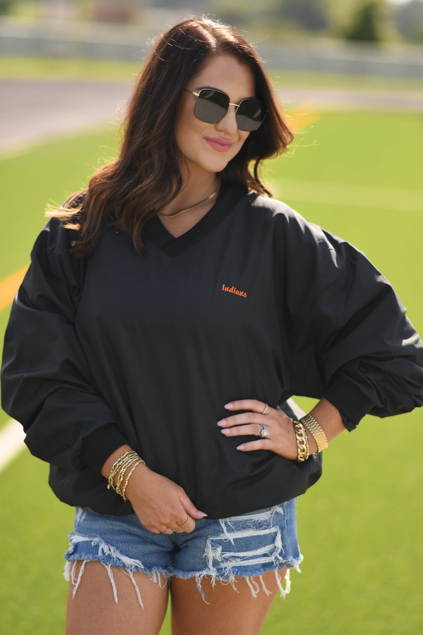 Spirit Embroidered Windbreaker Pull Over