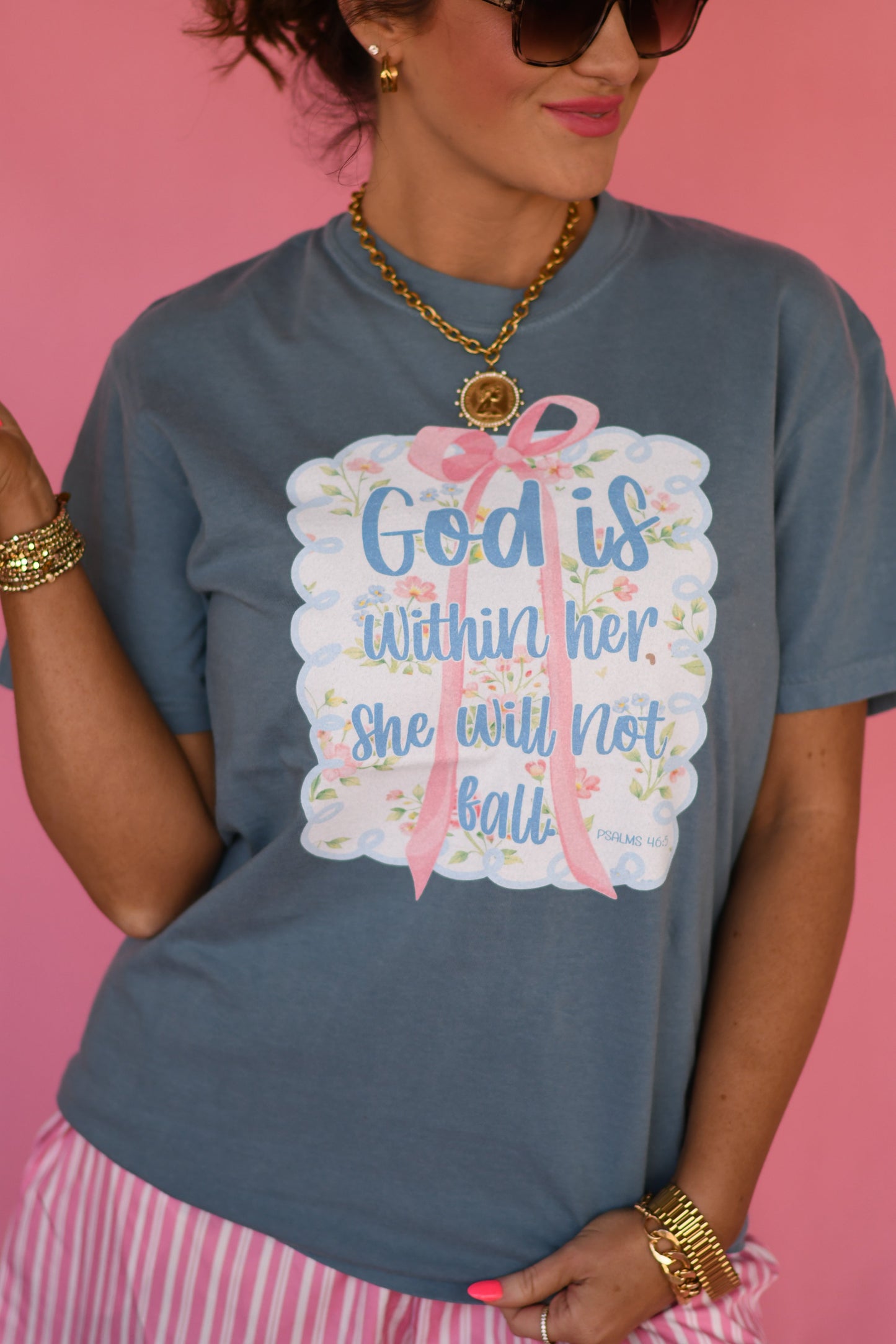 God Is Within Her She Will Not Fall Tee