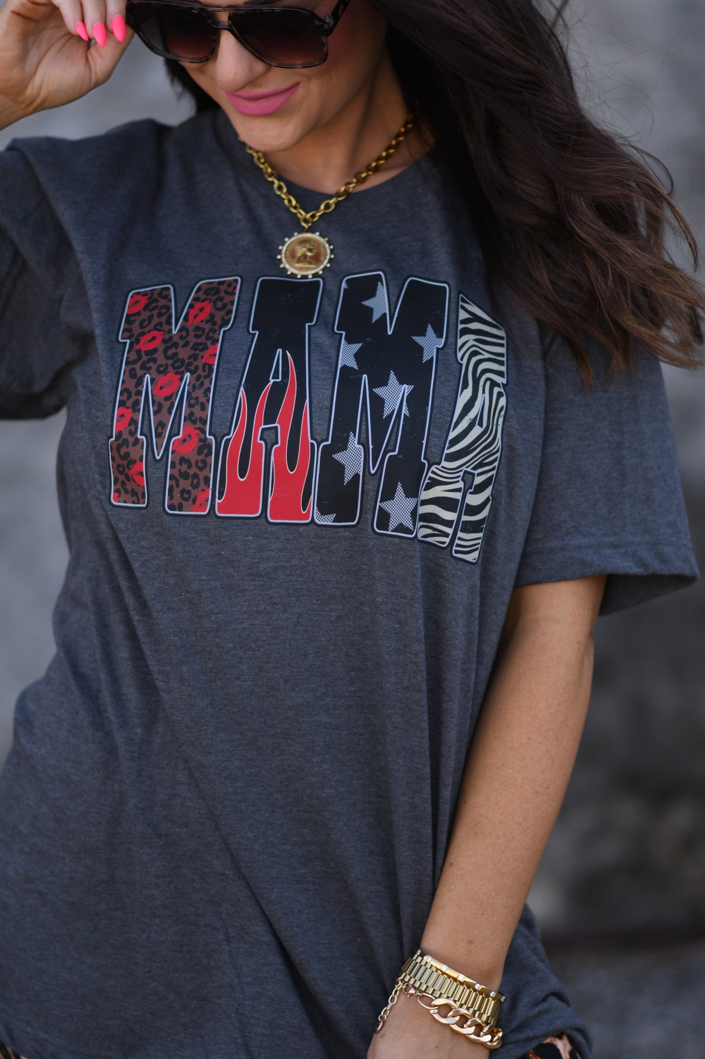 Mama Leopard Flames Tee