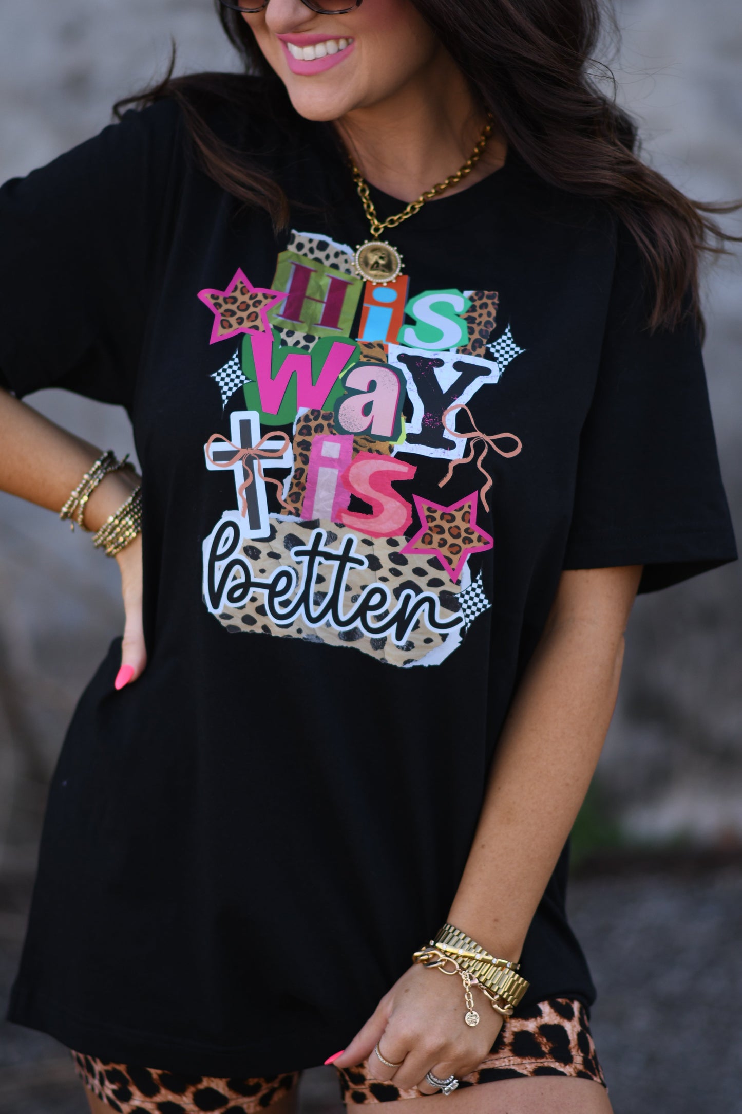 His Way Is Better Leopard Tee