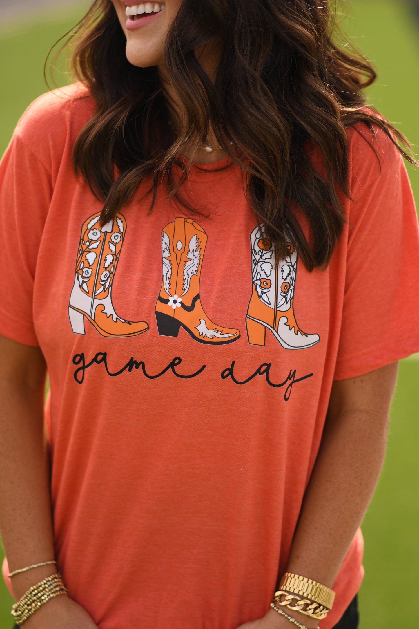 Orange Game Day Boots Tee