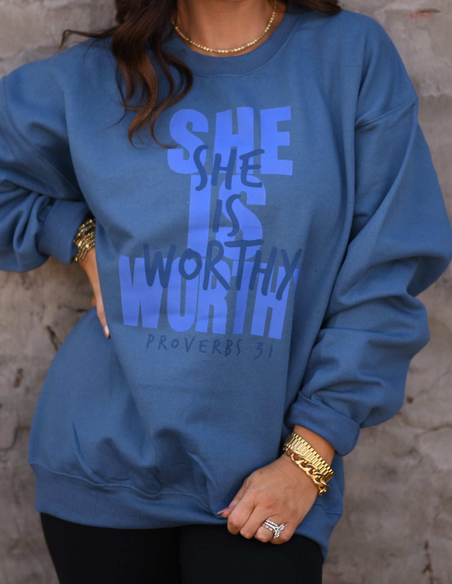 She Is Worthy Sweatshirt