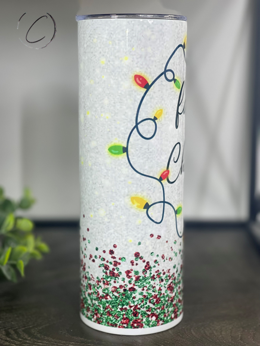 Favorite Color Is Christmas Lights 20oz Skinny Tumbler