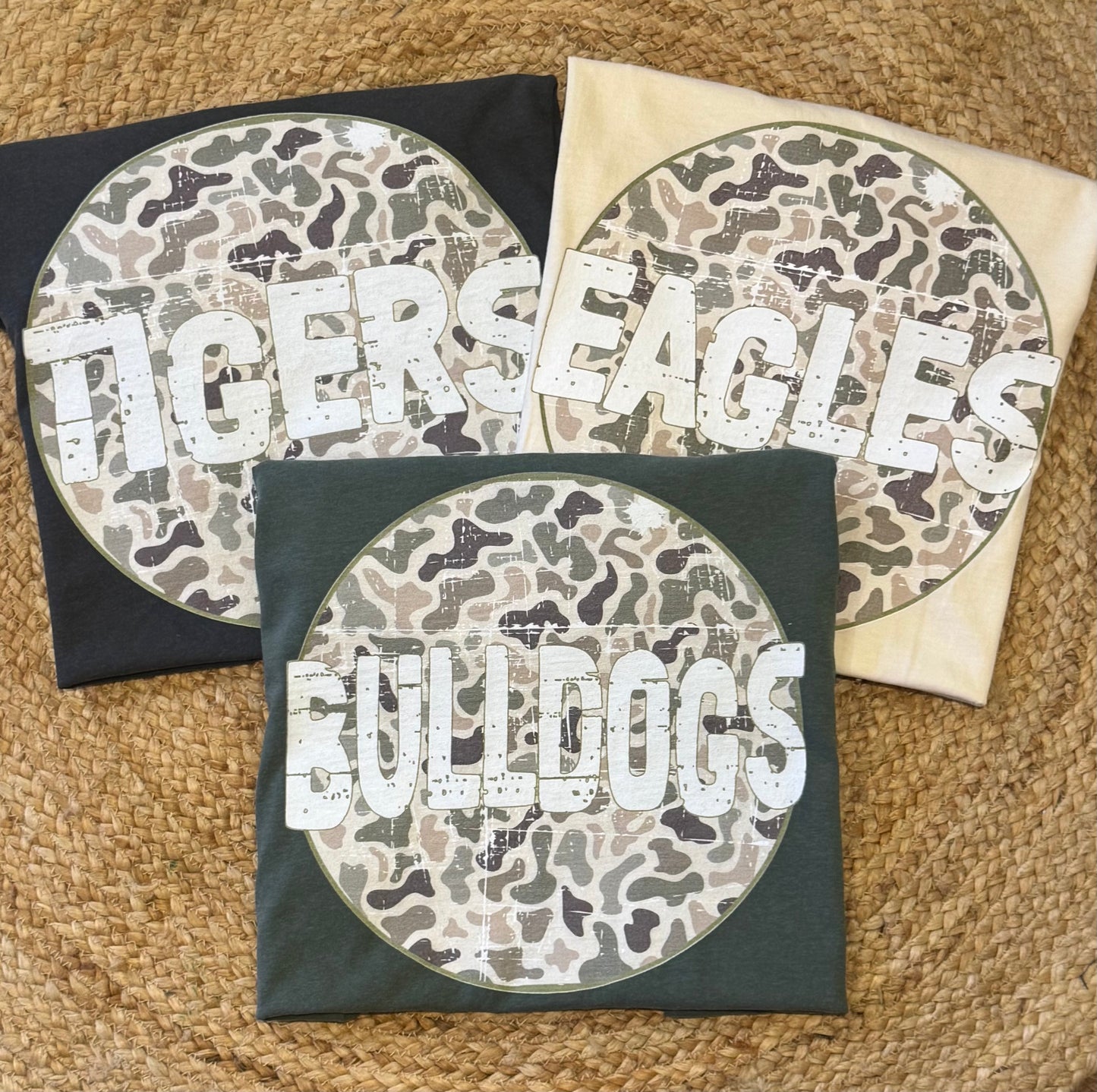 Custom Camo Circle Spirit Tee