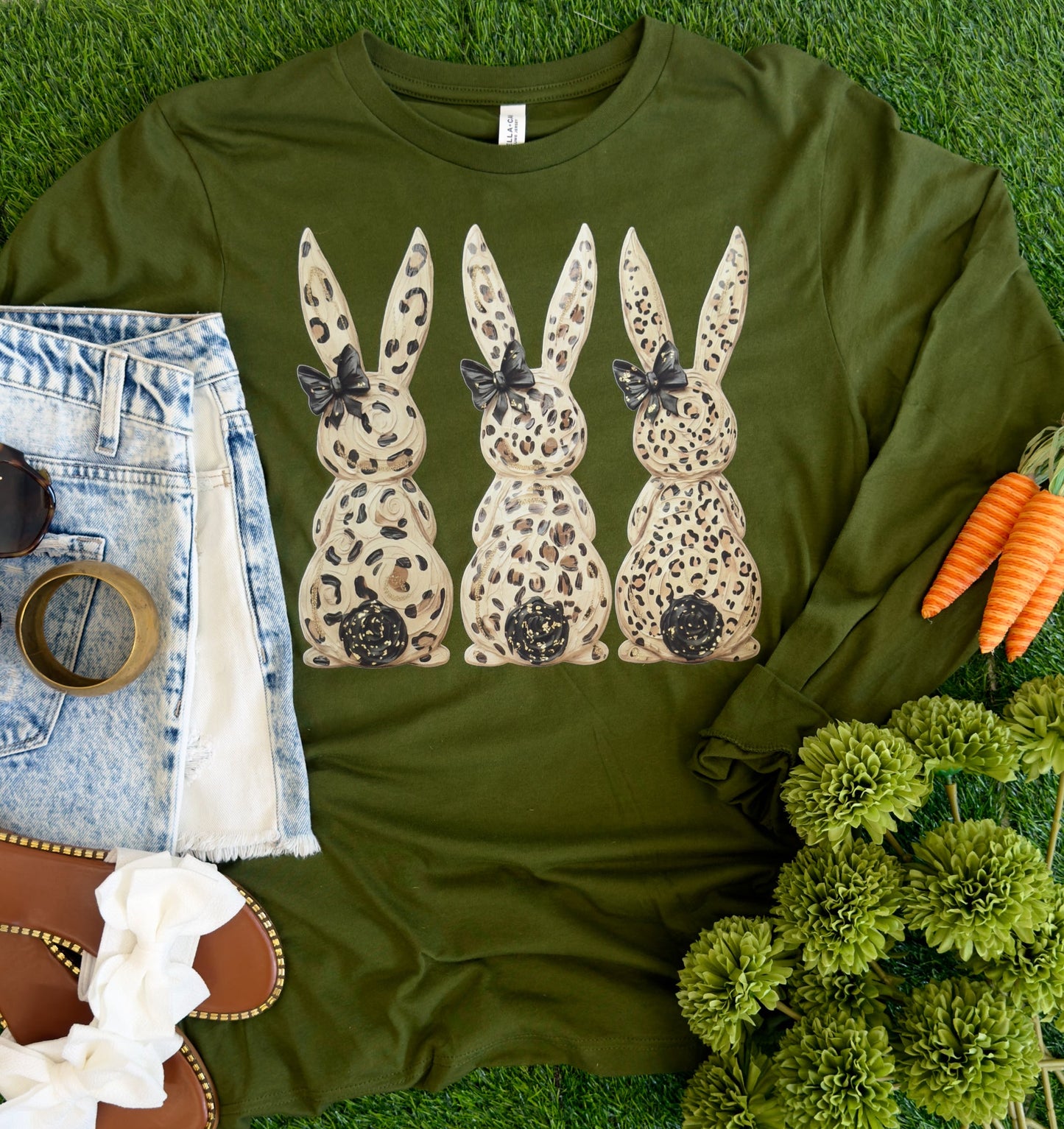 Leopard Bunnies Easter Graphic Tee