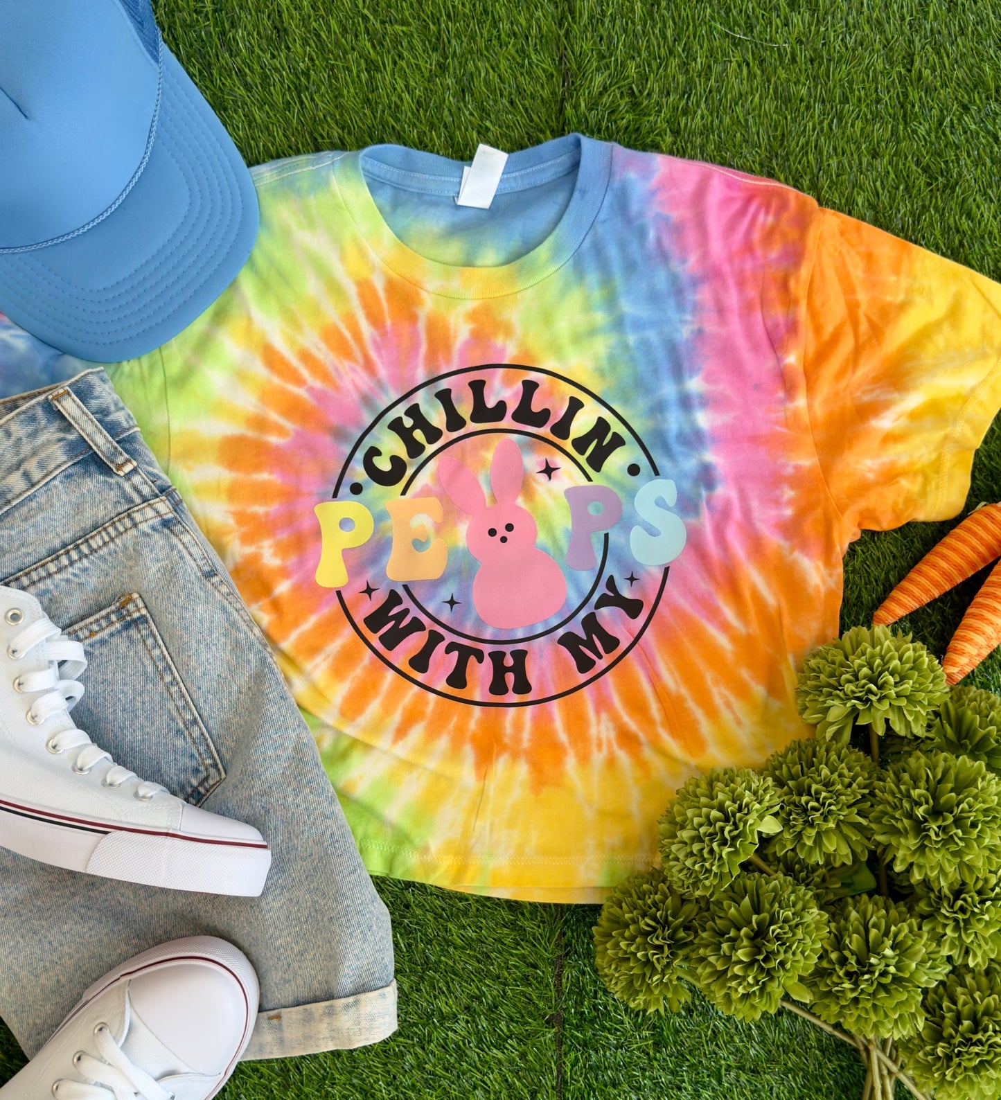 Chillin With My Peeps Easter Crop Top