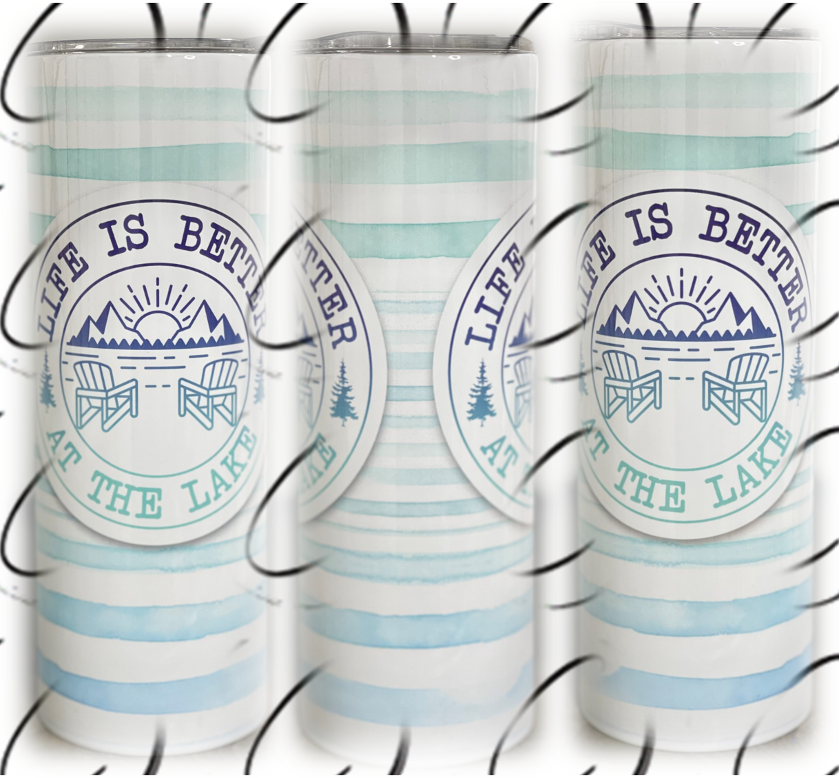 Life Is Best At The Lake 20oz Skinny Tumbler