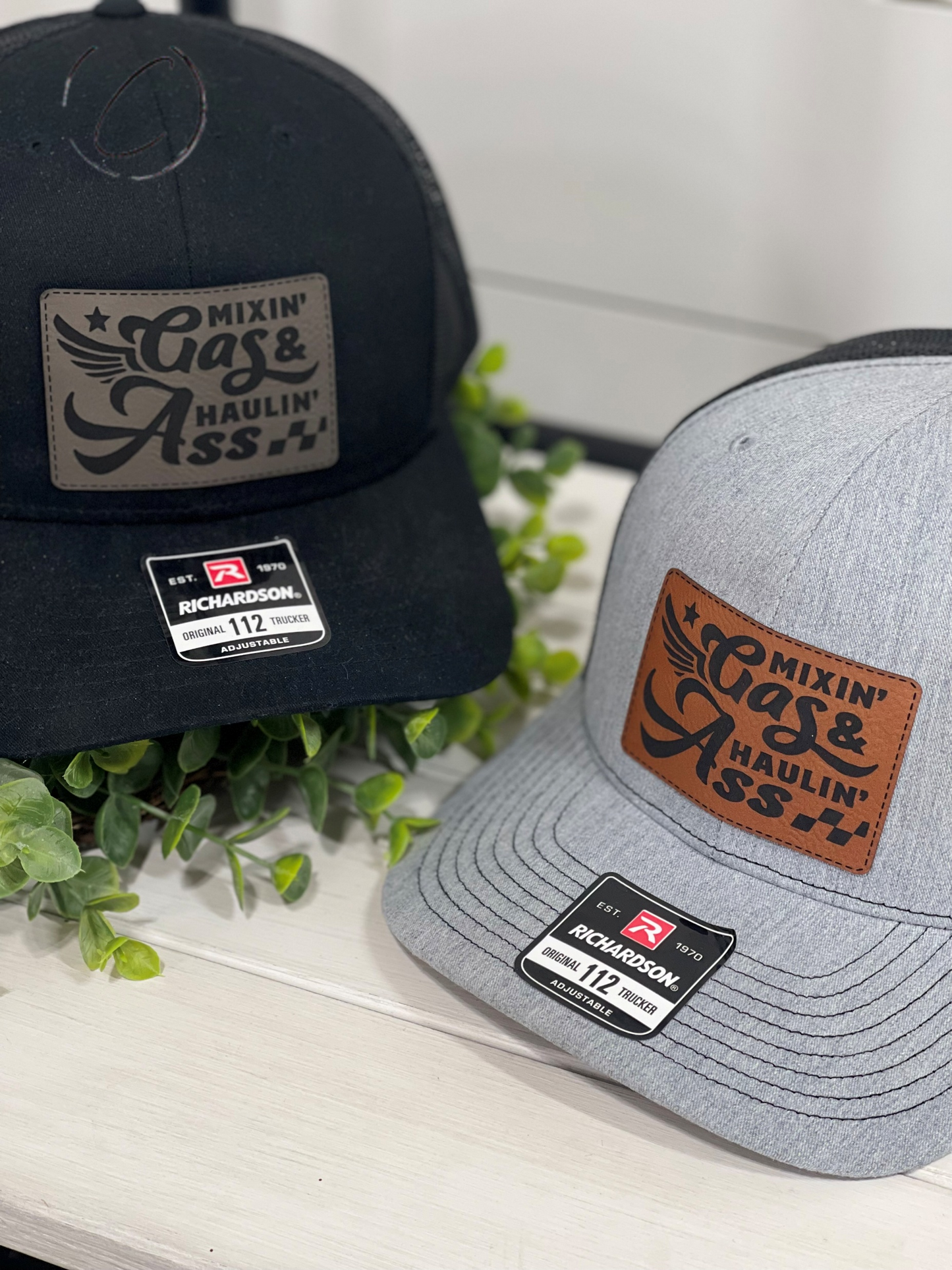 Adult Mixin' Gas & Haulin' A** Patch Snapback Hat