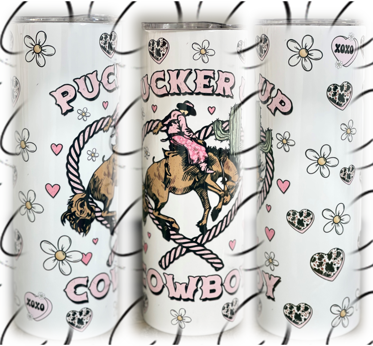 Pucker Up Cowboy 20oz Skinny Tumbler