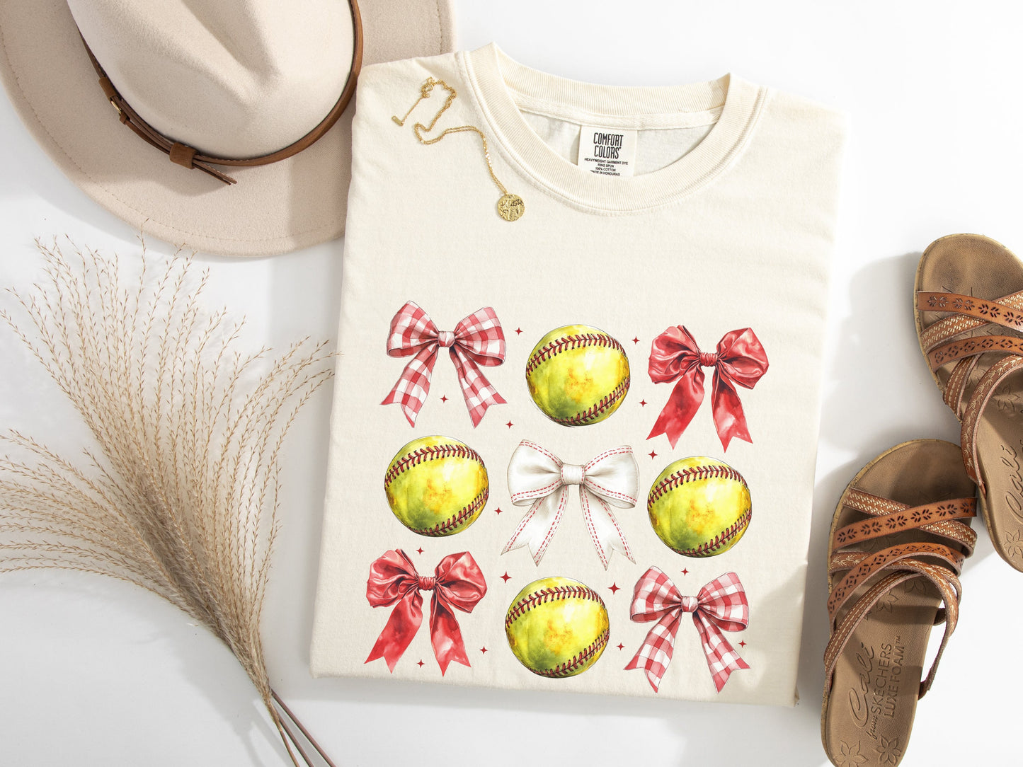 Softball Coquette Graphic Tee