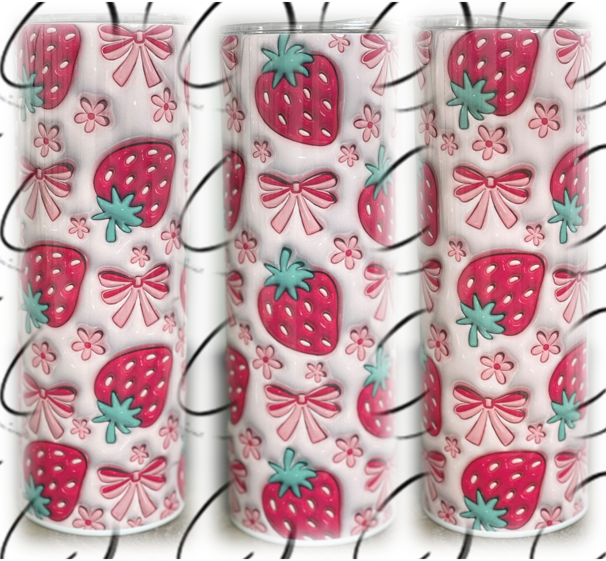 Strawberry Coquette 20oz Skinny Tumbler