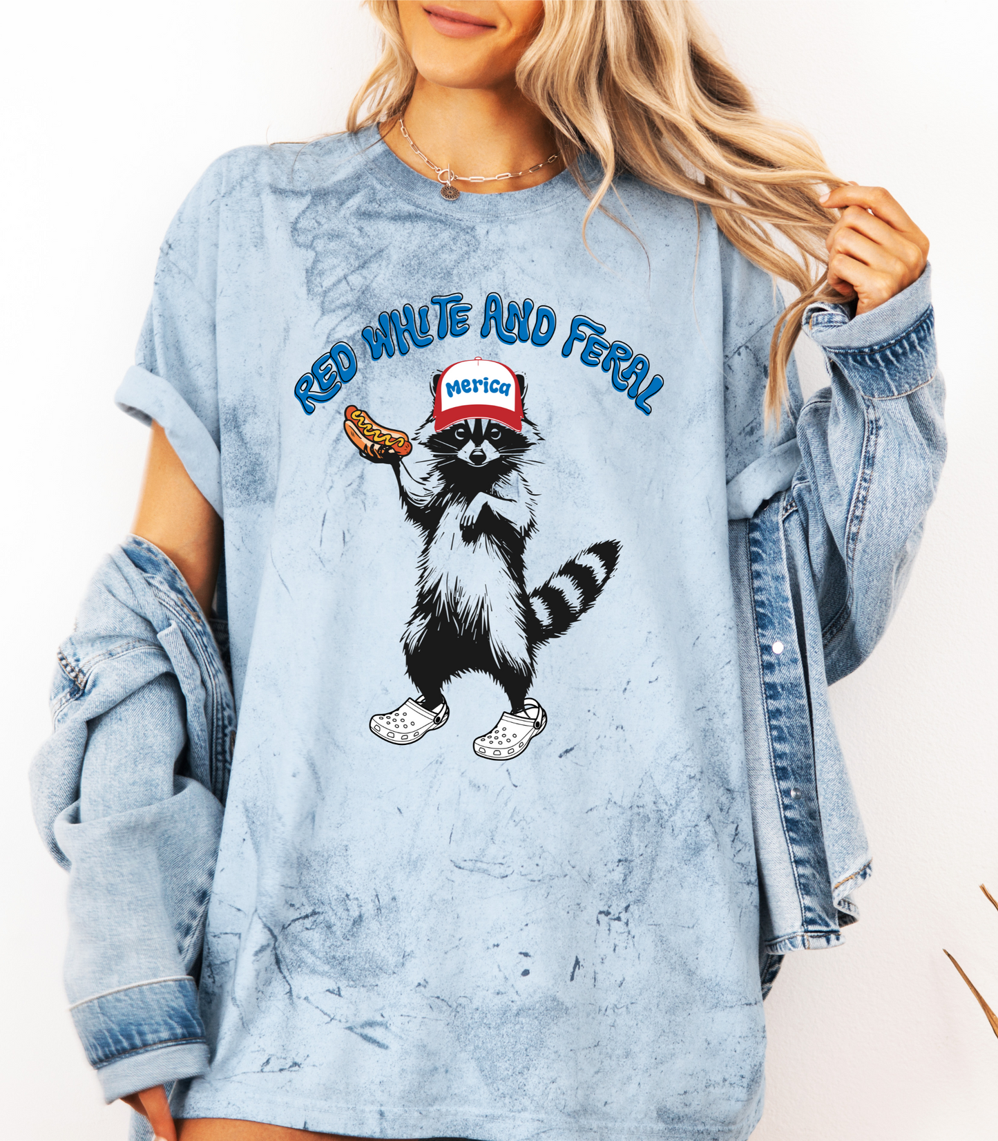 Red White and Feral Graphic Tee