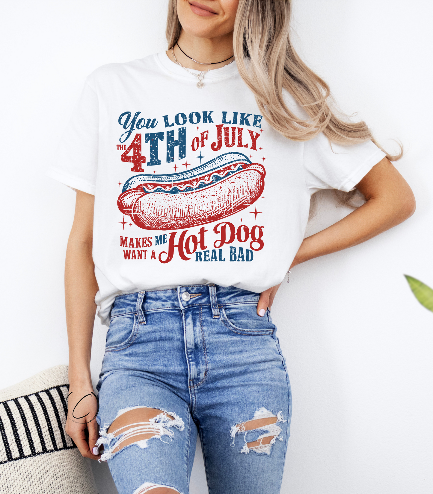4th of July Hotdog Graphic Tee