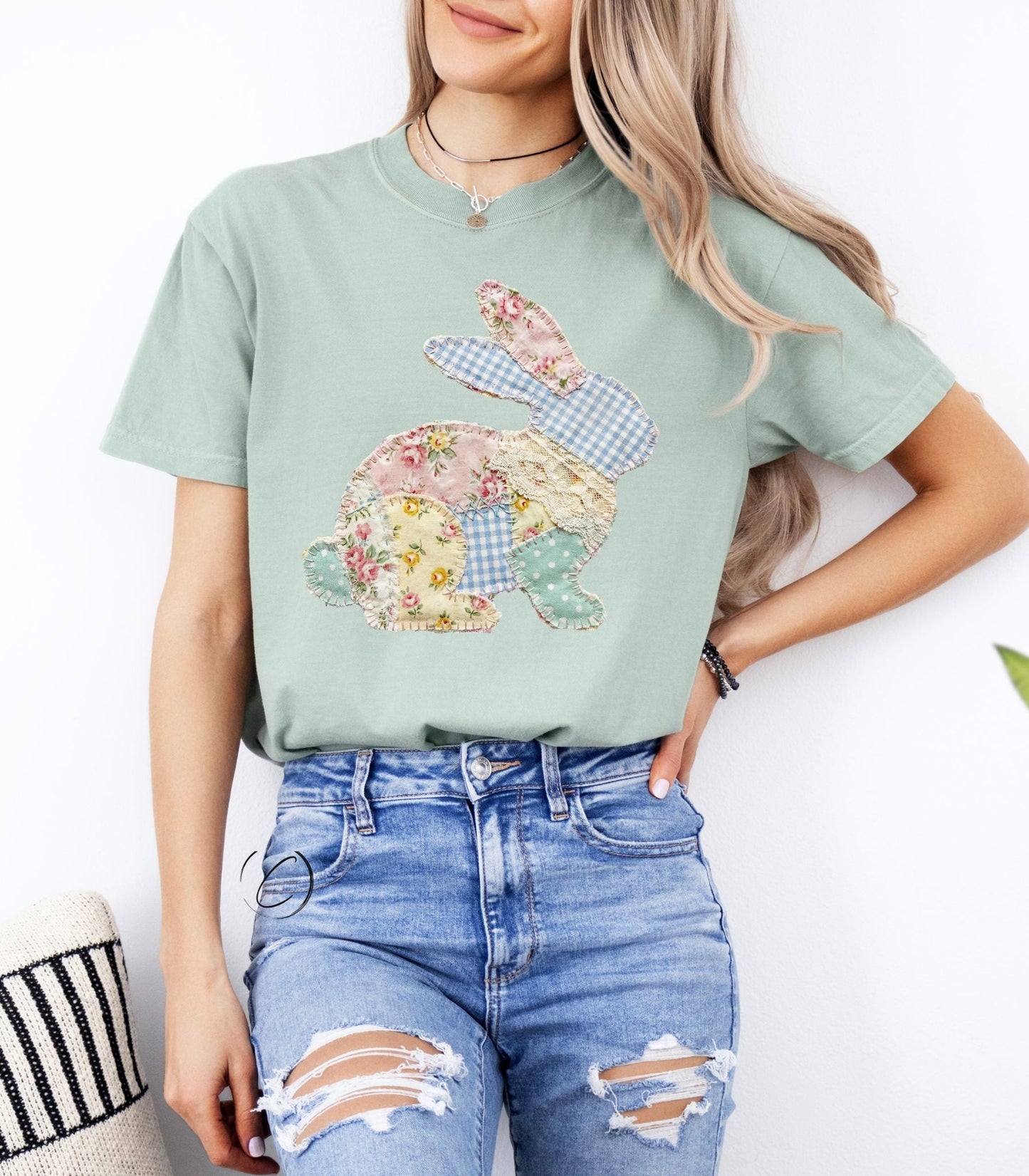 Patchwork Bunny Graphic Tee