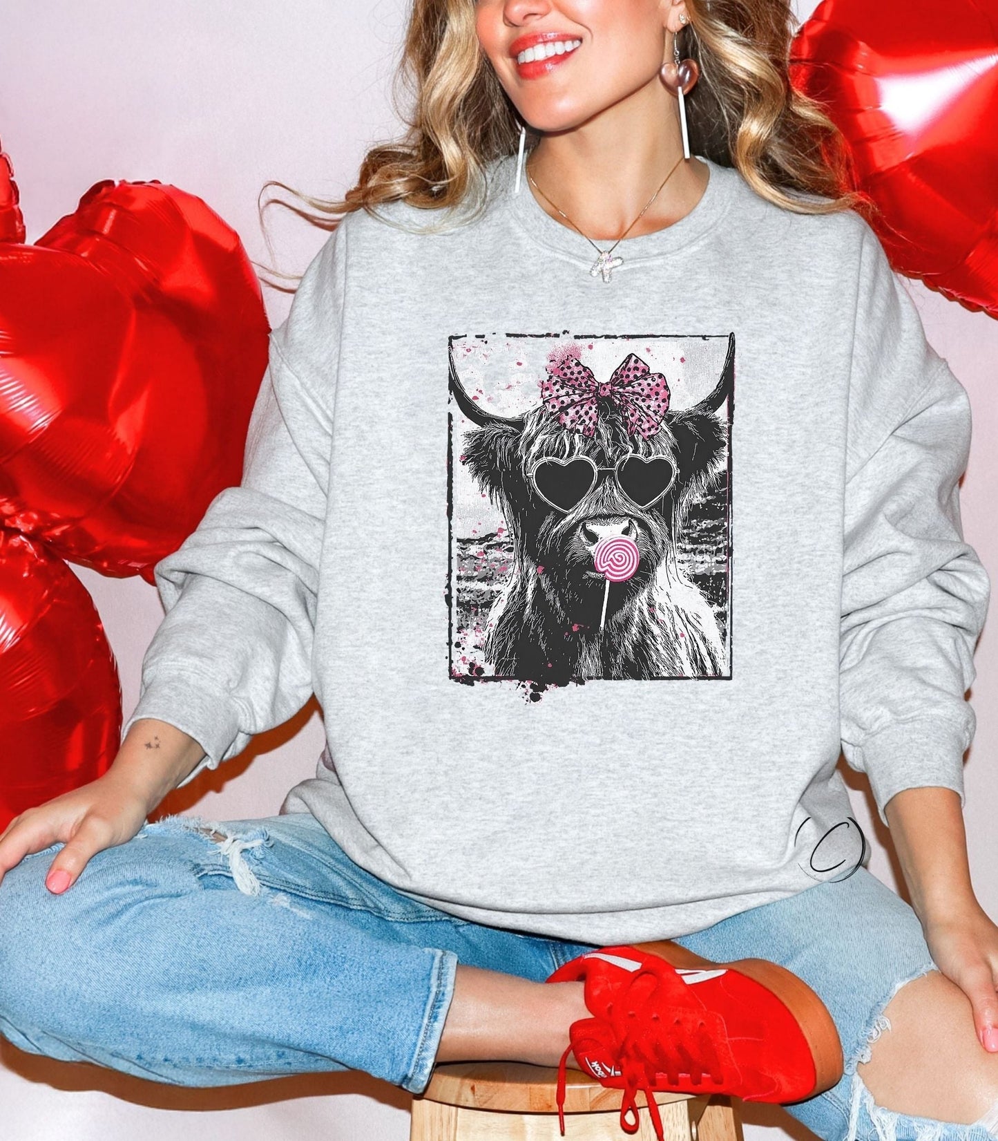 Polka Dot Highland Sweatshirt