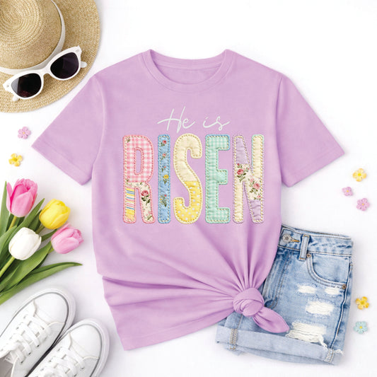 He Is Risen Patchwork Tee