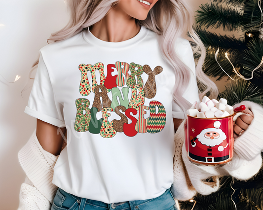 Merry And Blessed - Tee