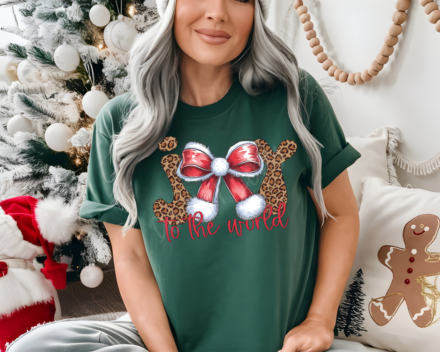 Joy To The World Leopard - Tee