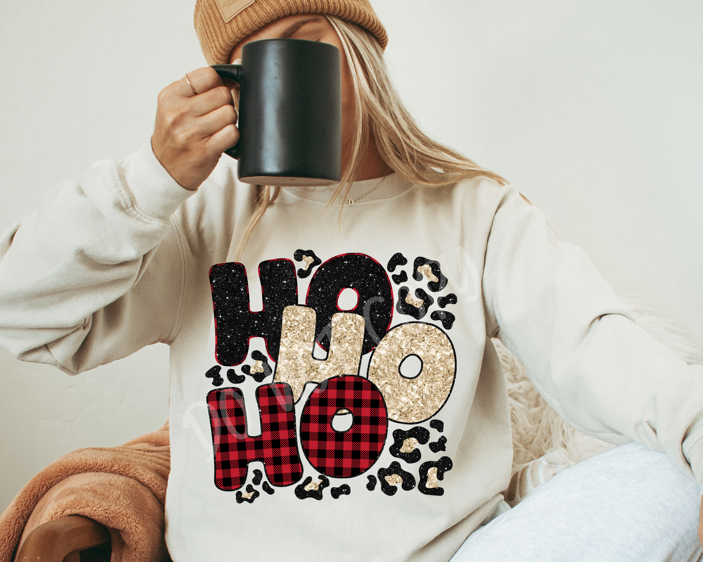 HO HO HO Leopard - Sweatshirt